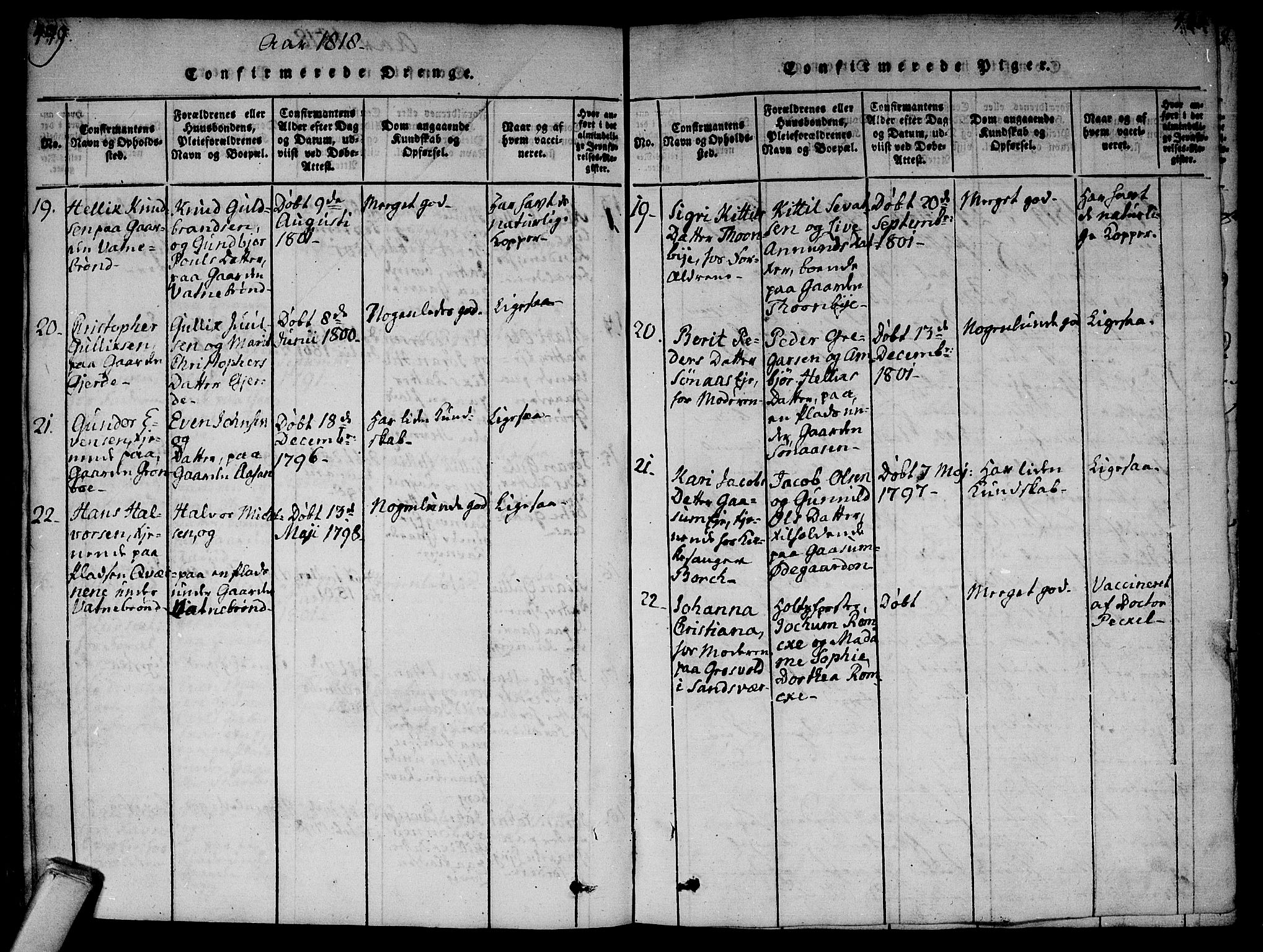 Flesberg kirkebøker, AV/SAKO-A-18/F/Fa/L0005: Parish register (official) no. I 5, 1816-1834, p. 479-480