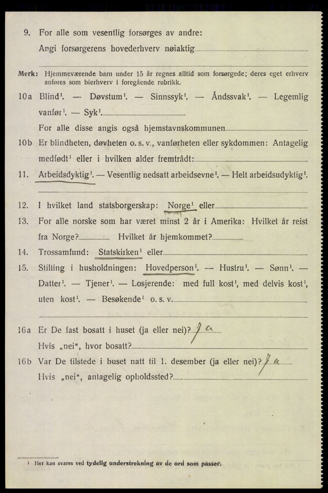 SAH, 1920 census for Trysil, 1920, p. 6520