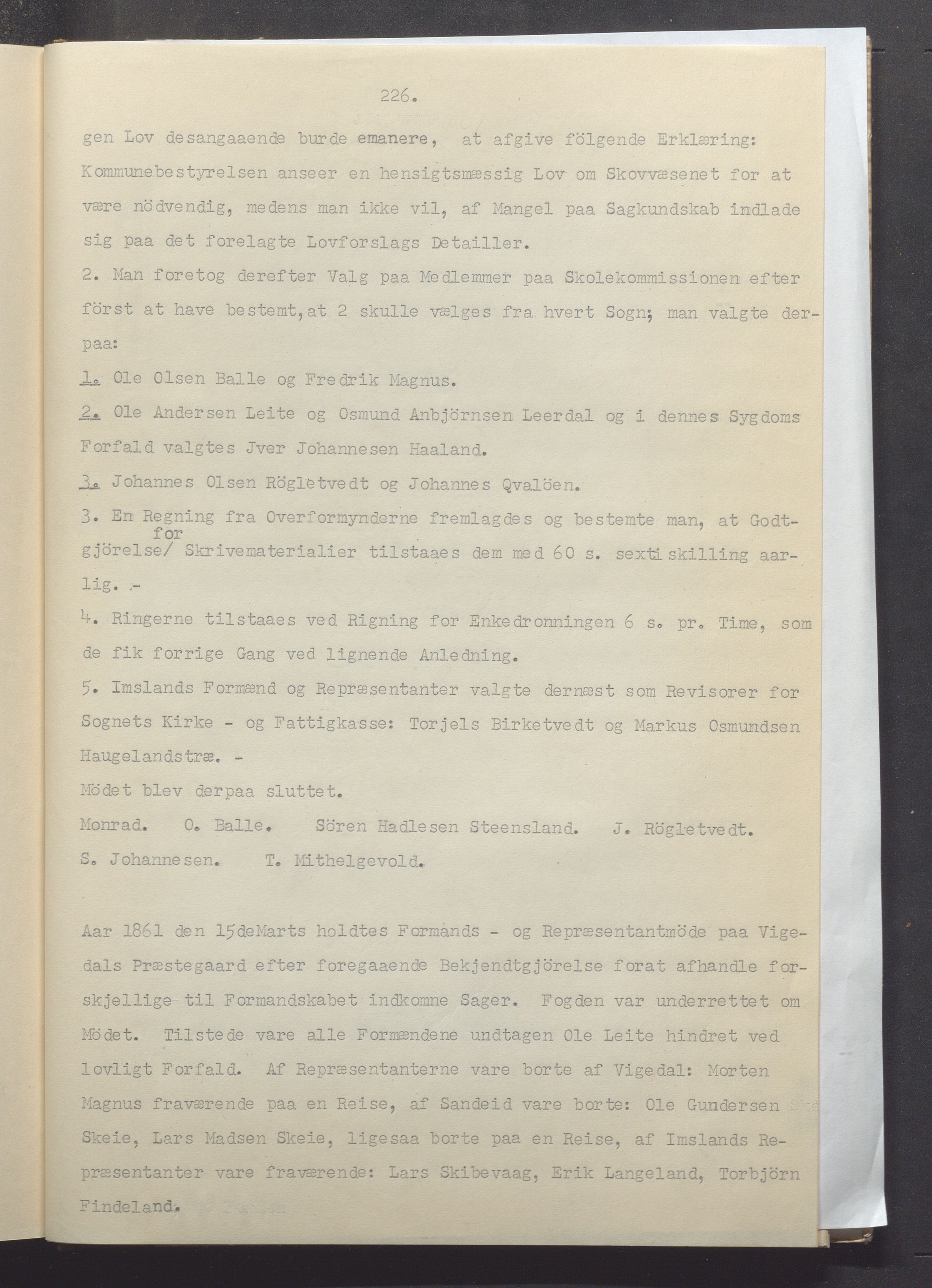 Vikedal kommune - Formannskapet, IKAR/K-100598/A/Ac/L0001: Avskrift av møtebok, 1837-1874, p. 226