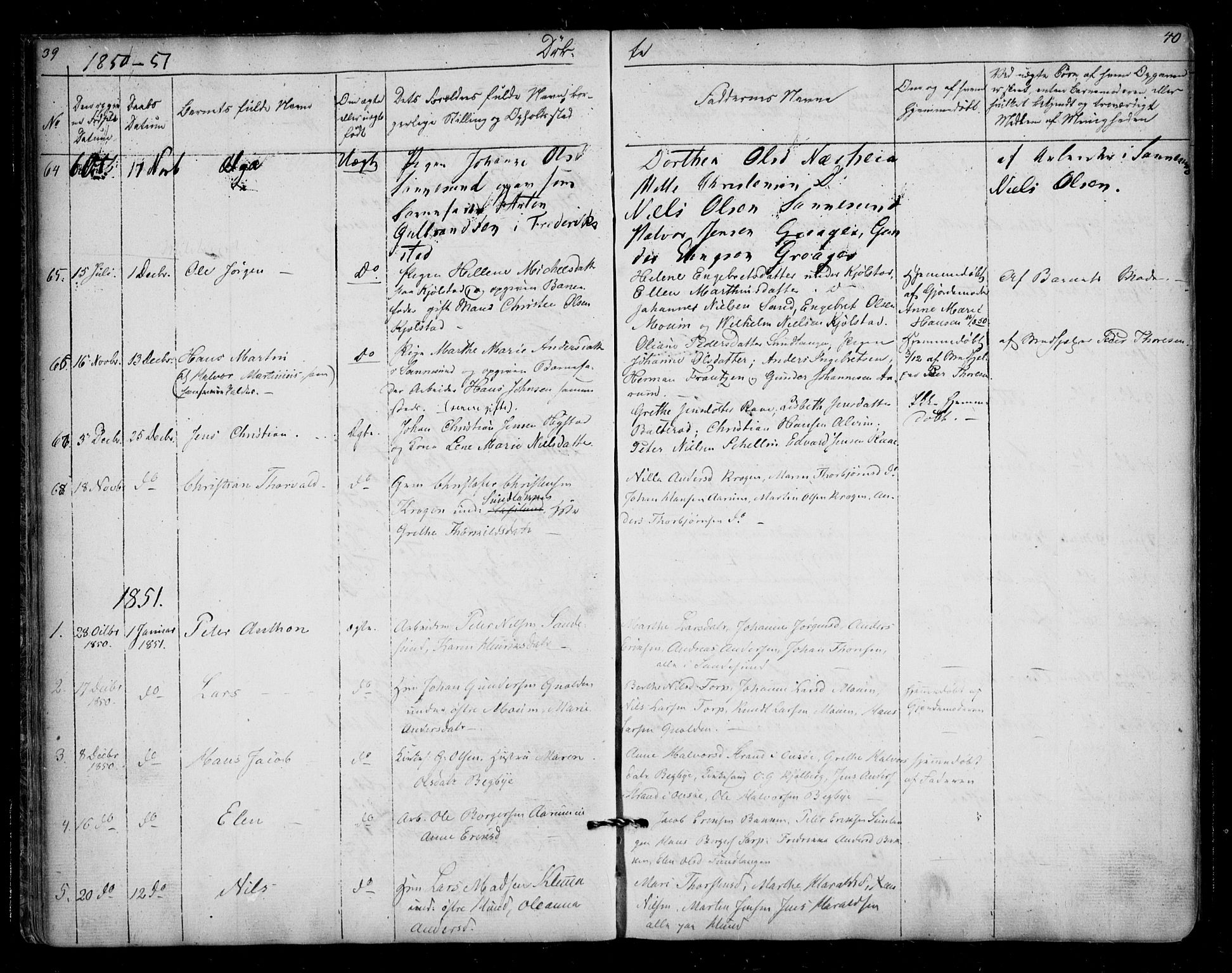 Borge prestekontor Kirkebøker, AV/SAO-A-10903/F/Fa/L0005: Parish register (official) no. I 5, 1848-1860, p. 39-40