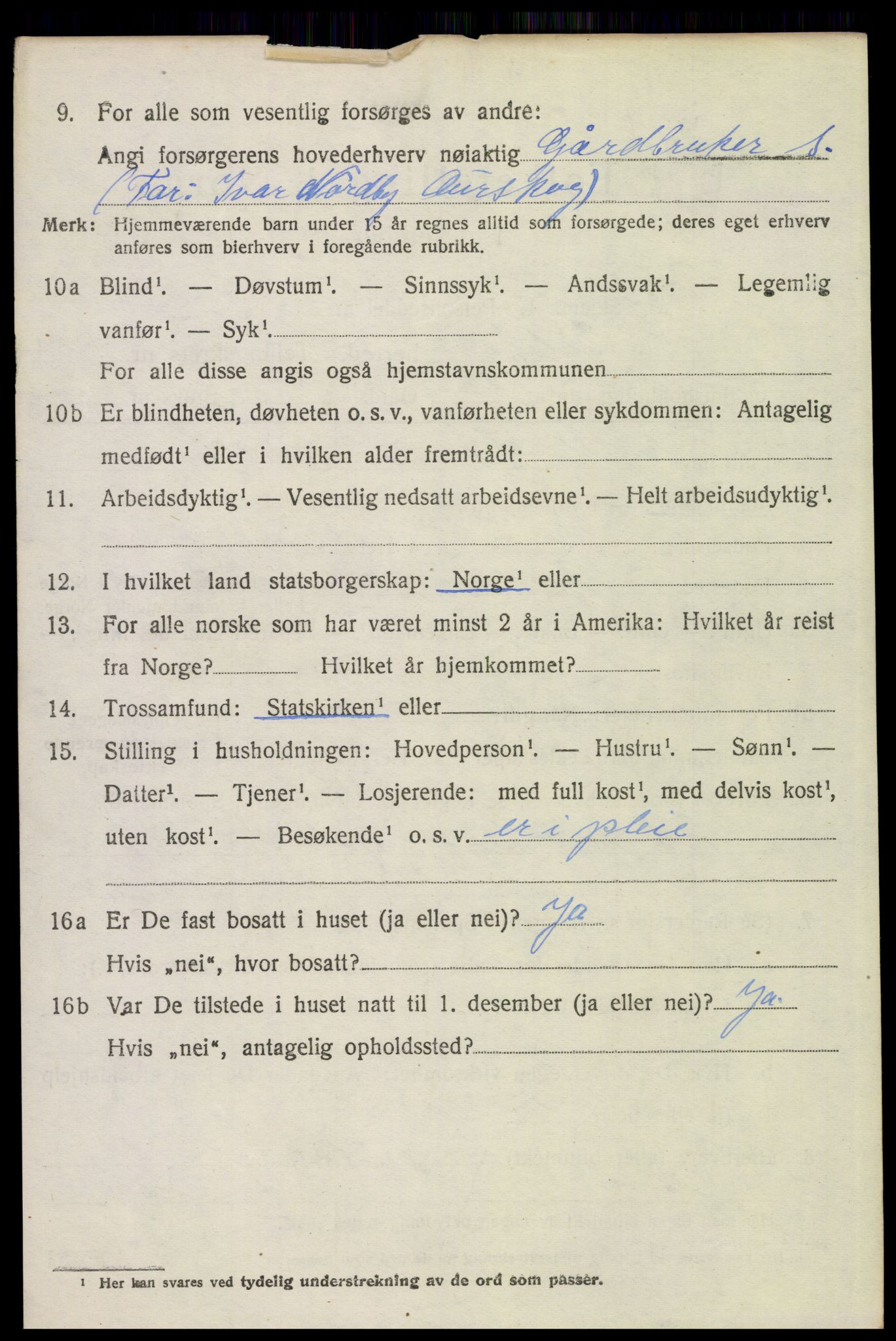 SAH, 1920 census for Eidskog, 1920, p. 2838