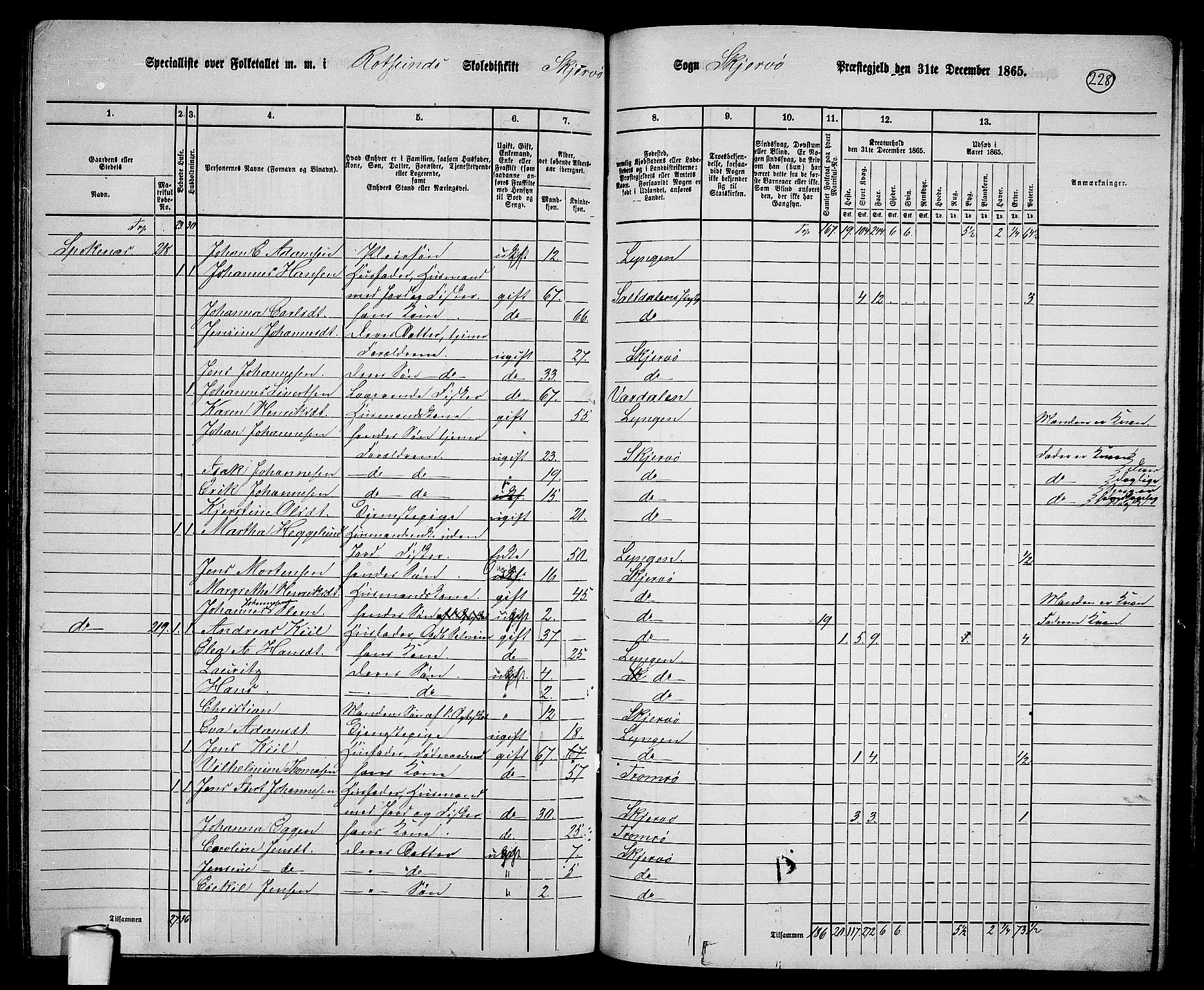 RA, 1865 census for Skjervøy, 1865, p. 109