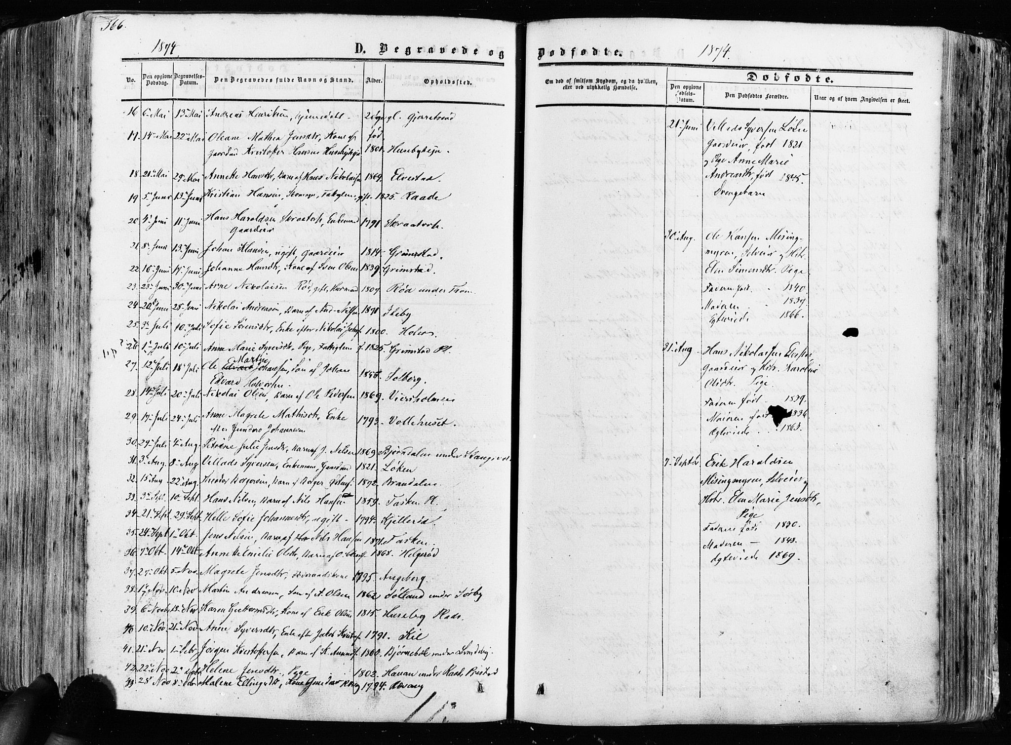 Råde prestekontor kirkebøker, AV/SAO-A-2009/F/Fa/L0006: Parish register (official) no. 6, 1854-1877, p. 366