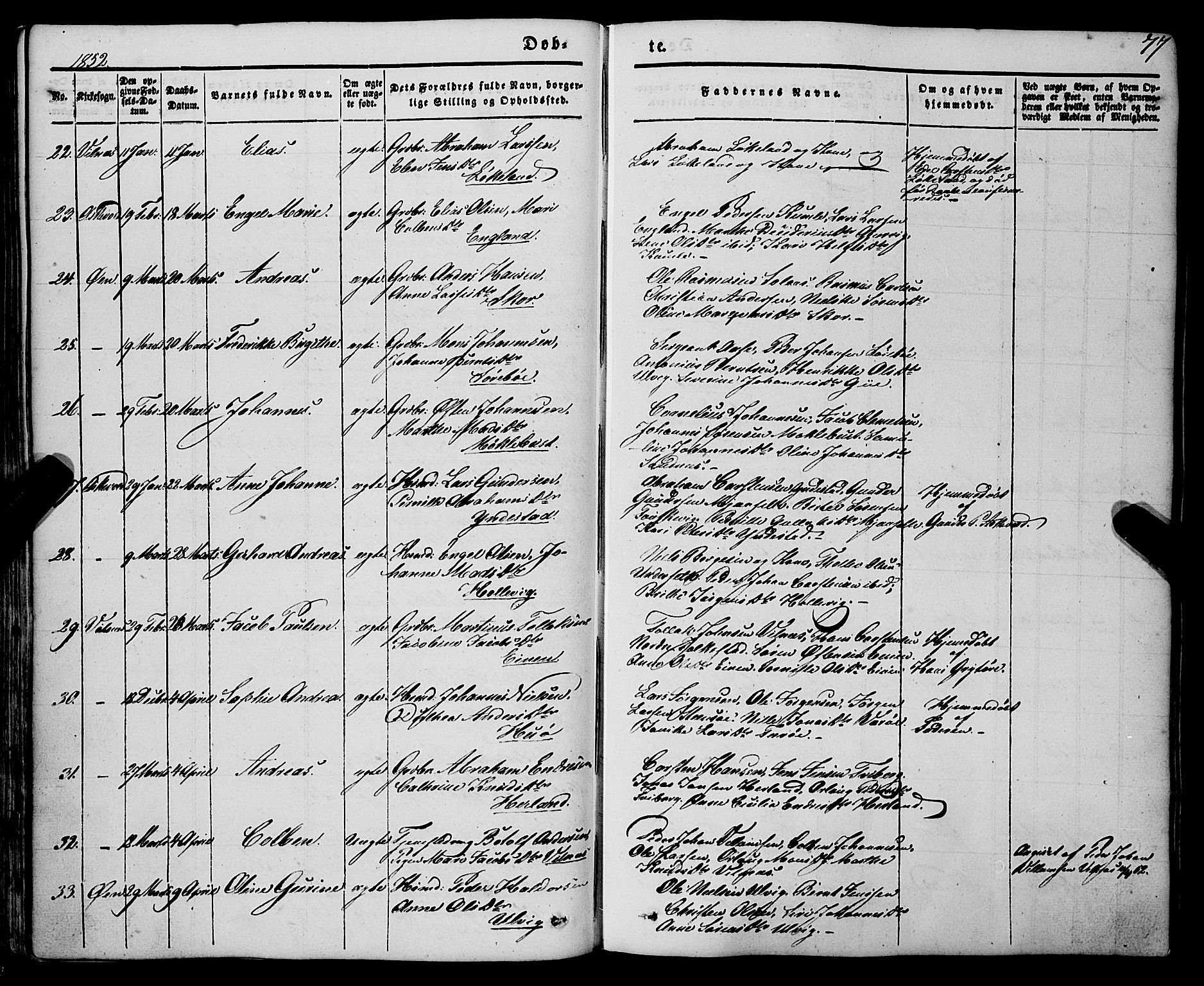 Askvoll sokneprestembete, SAB/A-79501/H/Haa/Haaa/L0011/0001: Parish register (official) no. A 11 I, 1845-1864, p. 77