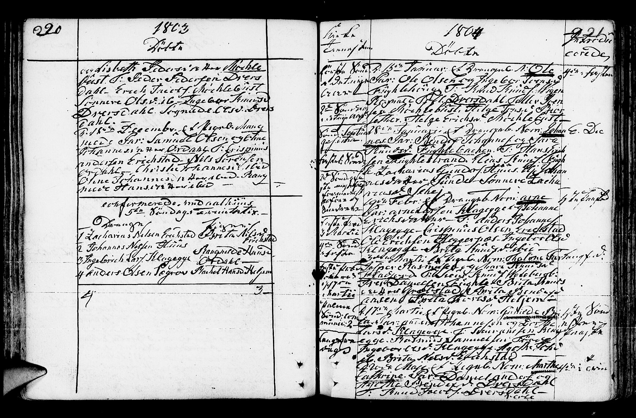 Jølster sokneprestembete, AV/SAB-A-80701/H/Haa/Haaa/L0006: Parish register (official) no. A 6, 1790-1821, p. 220-221