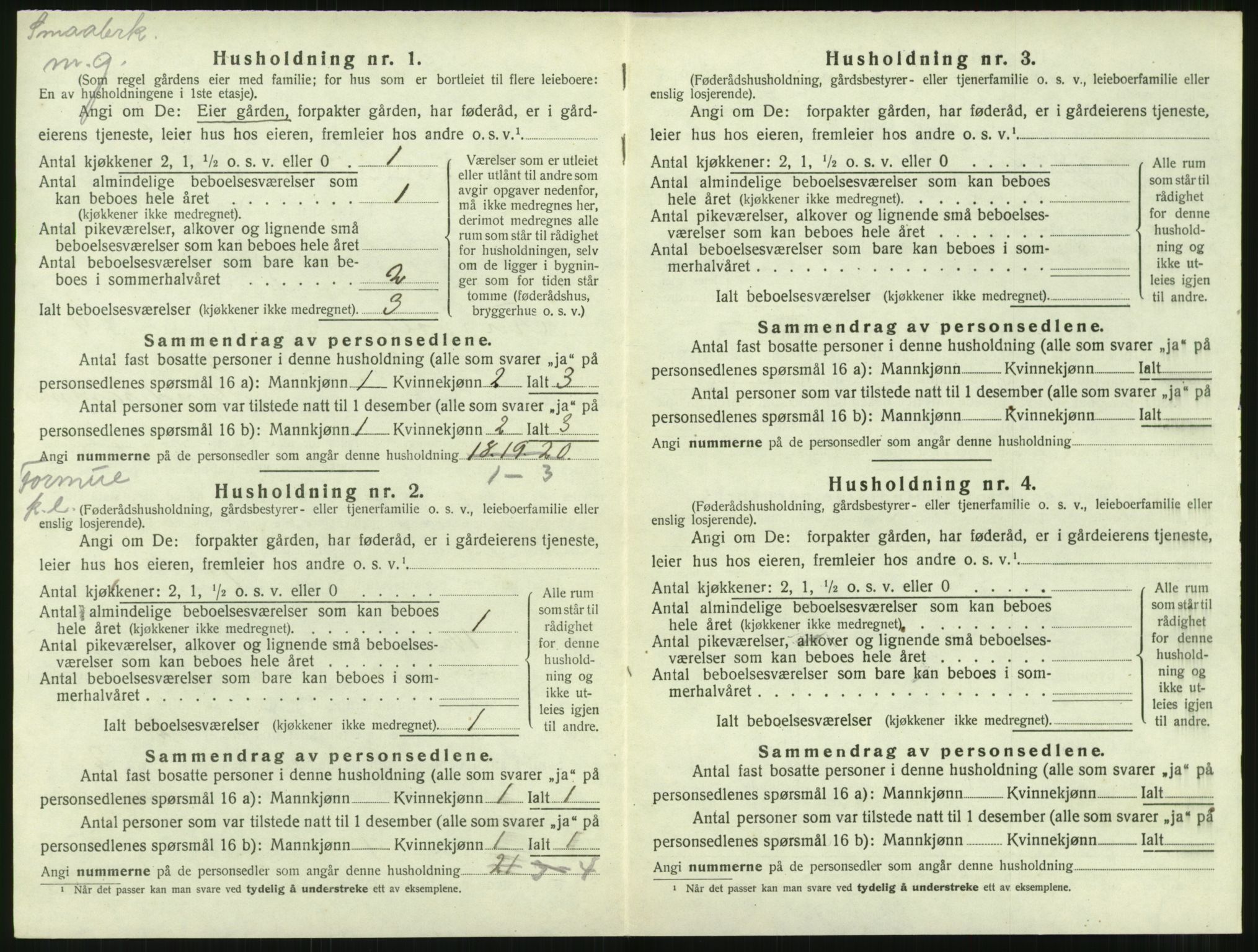 SAT, 1920 census for Tingvoll, 1920, p. 705