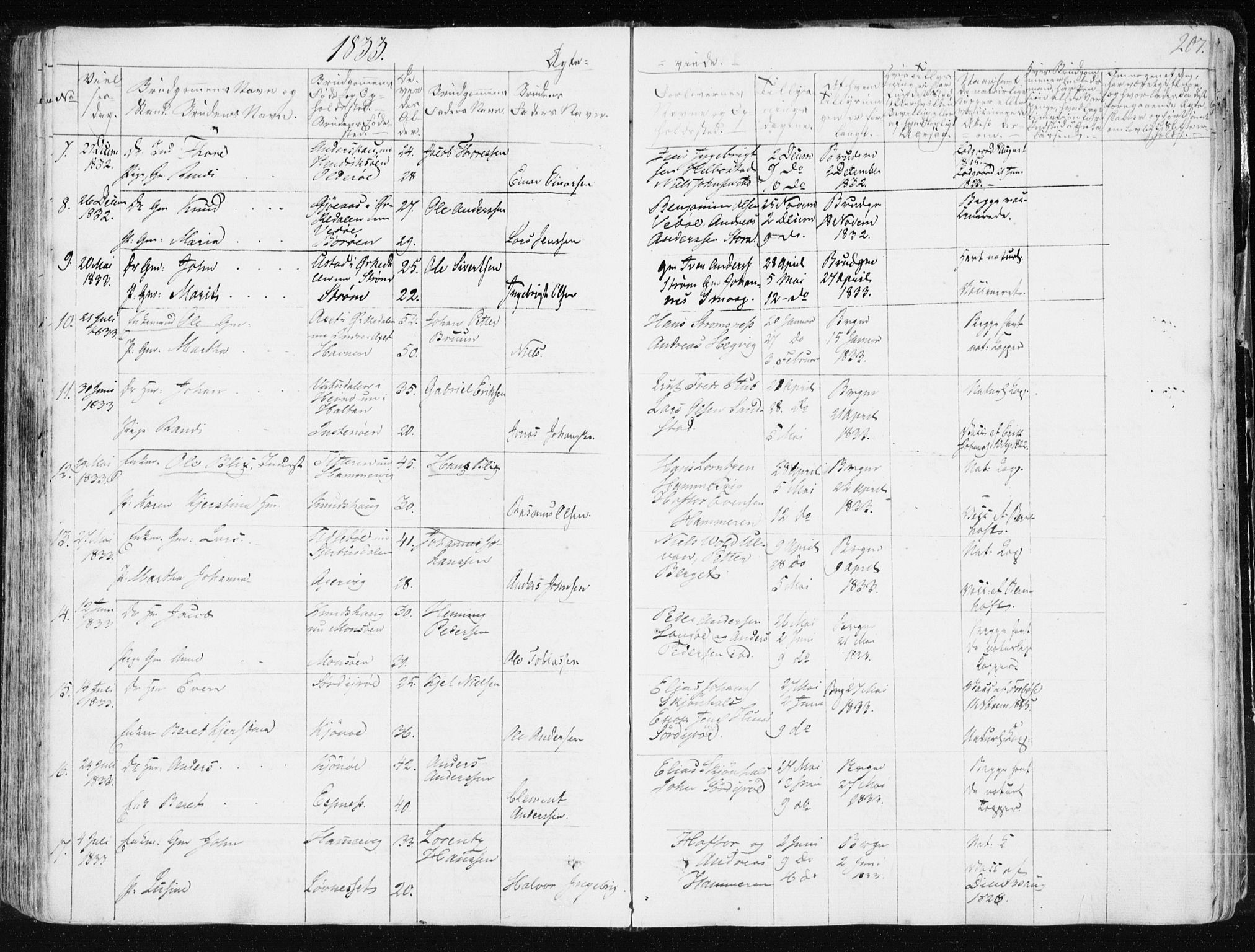 Ministerialprotokoller, klokkerbøker og fødselsregistre - Sør-Trøndelag, SAT/A-1456/634/L0528: Parish register (official) no. 634A04, 1827-1842, p. 207