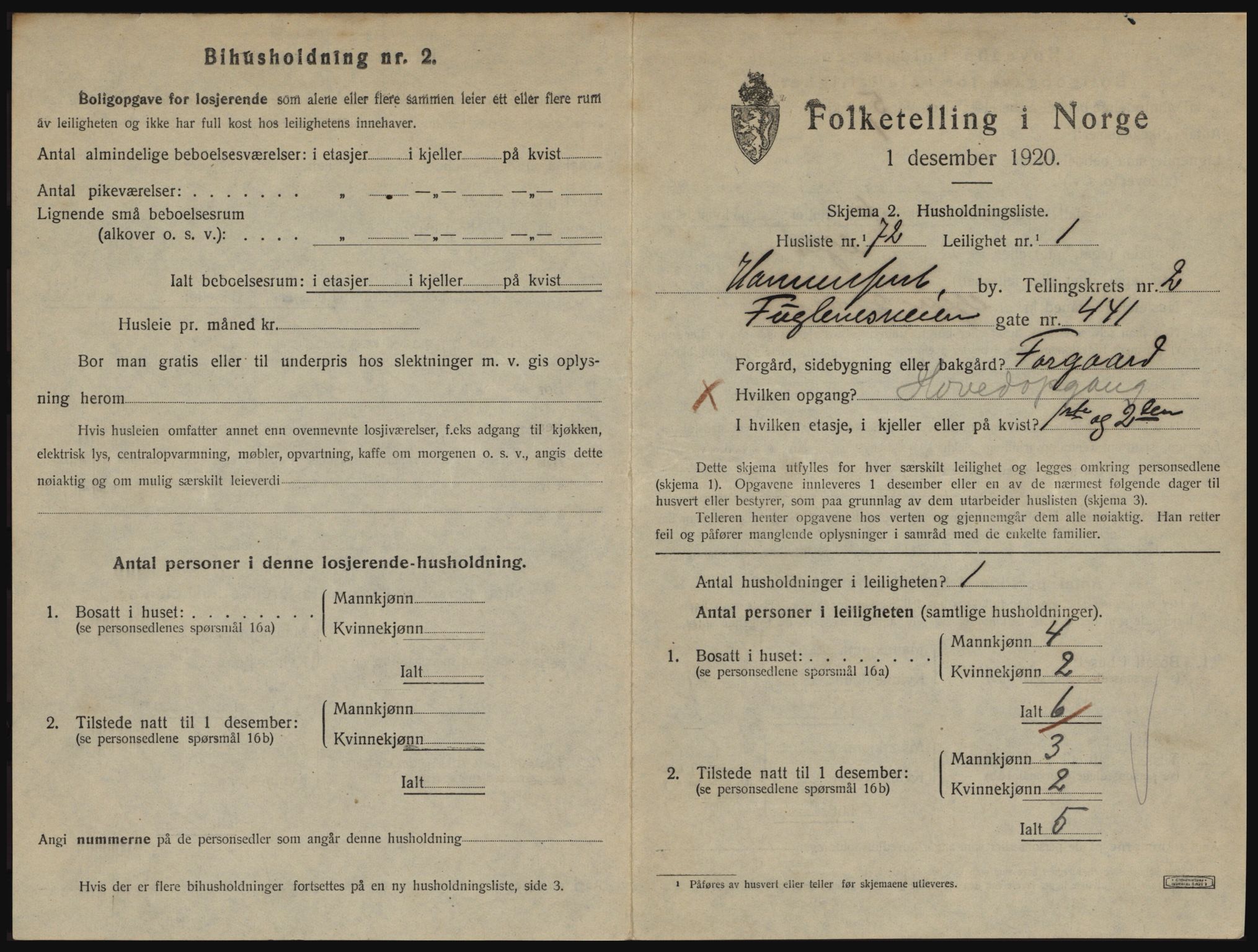 SATØ, 1920 census for Hammerfest, 1920, p. 2074