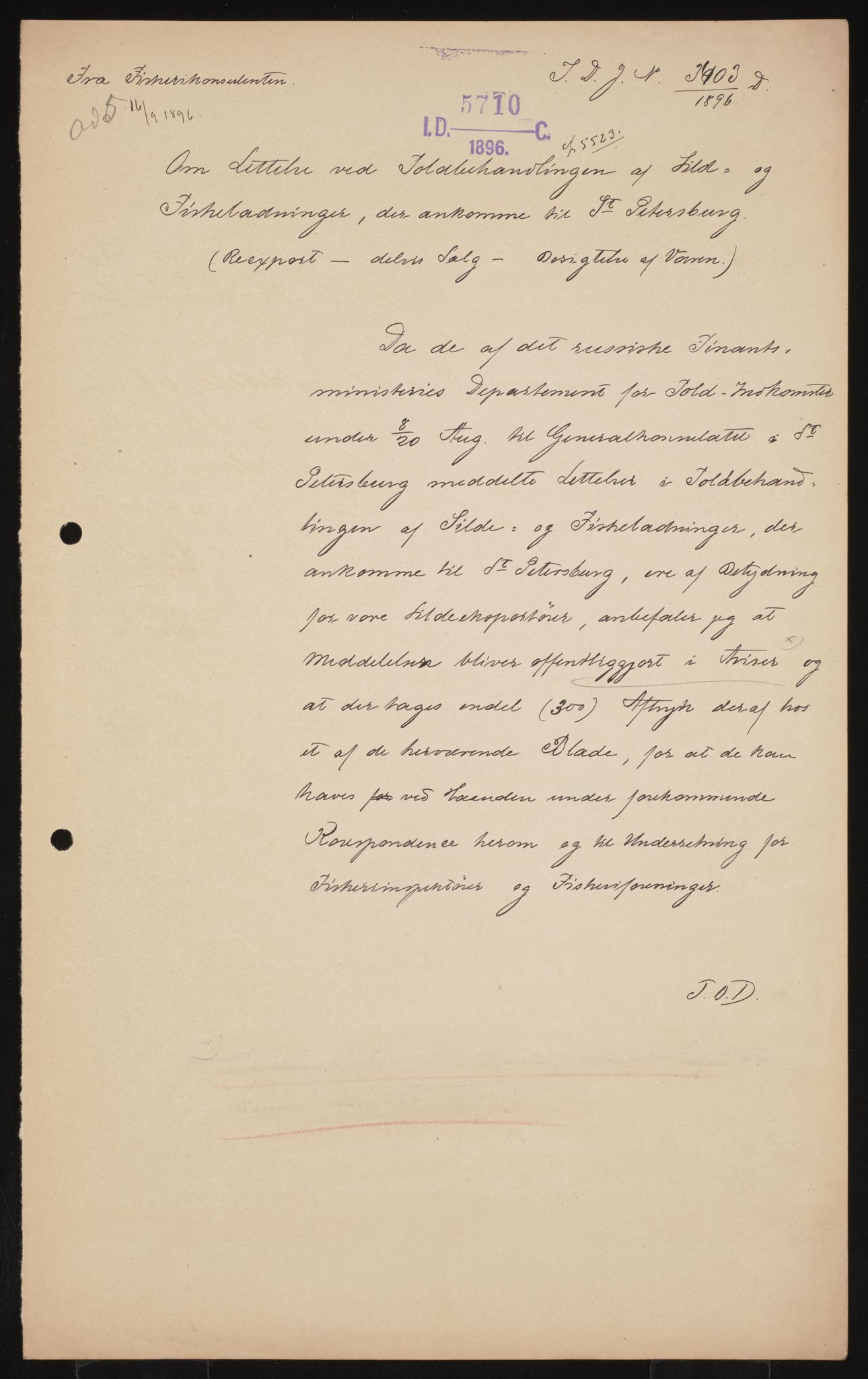 Utenriksdepartementet, AV/RA-S-2259, 1846-1939, p. 225