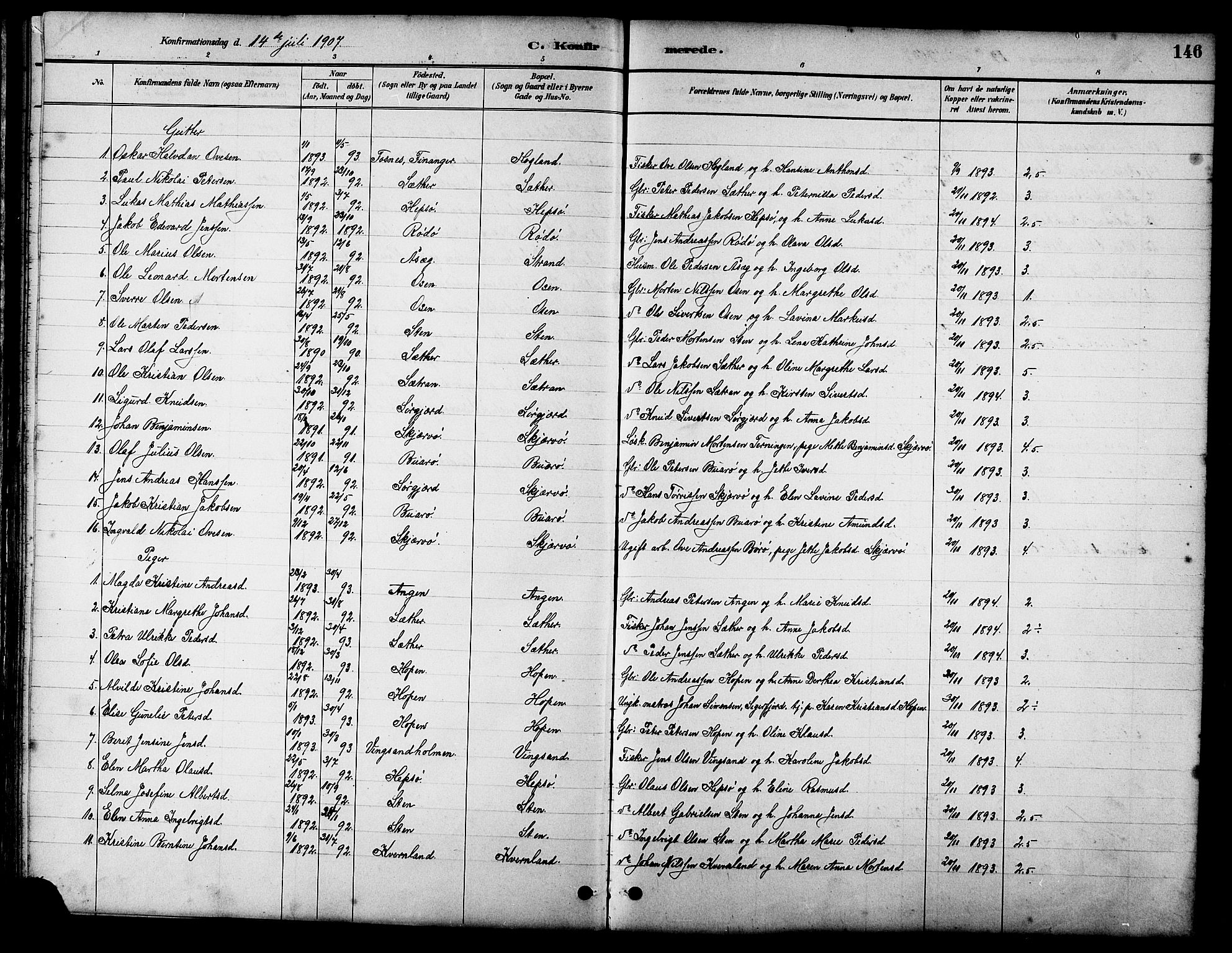 Ministerialprotokoller, klokkerbøker og fødselsregistre - Sør-Trøndelag, SAT/A-1456/658/L0726: Parish register (copy) no. 658C02, 1883-1908, p. 146