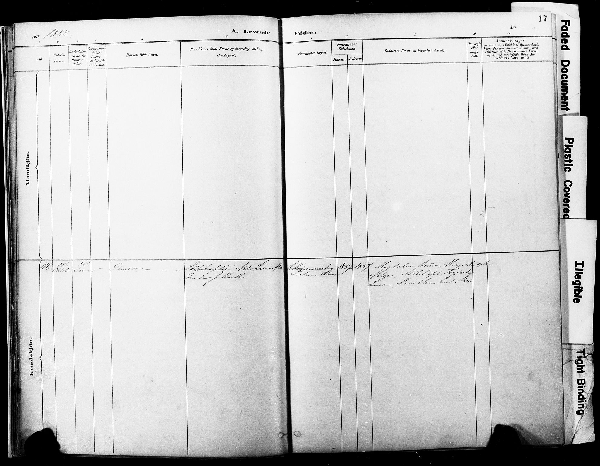 Horten kirkebøker, SAKO/A-348/F/Fa/L0004: Parish register (official) no. 4, 1888-1895, p. 17