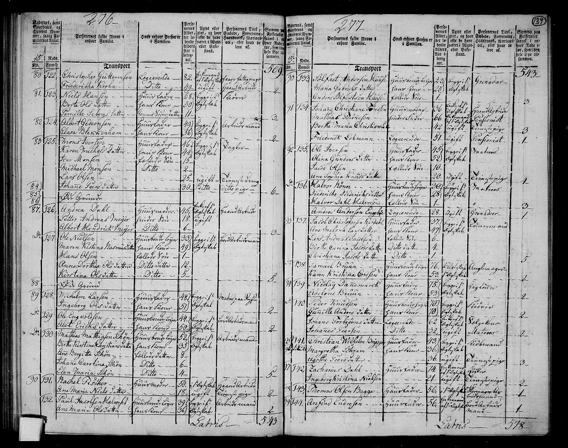 RA, 1801 census for 1301 Bergen, 1801, p. 138b-139a
