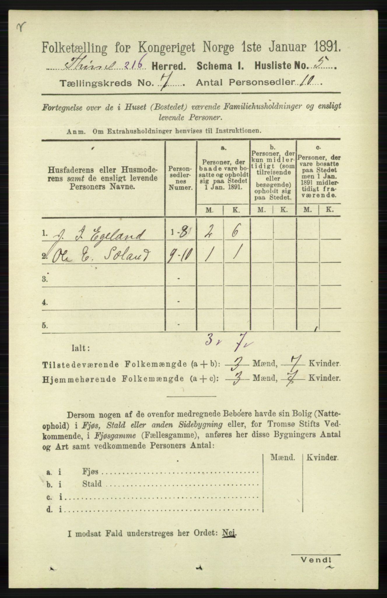 RA, 1891 census for 1121 Time, 1891, p. 2559