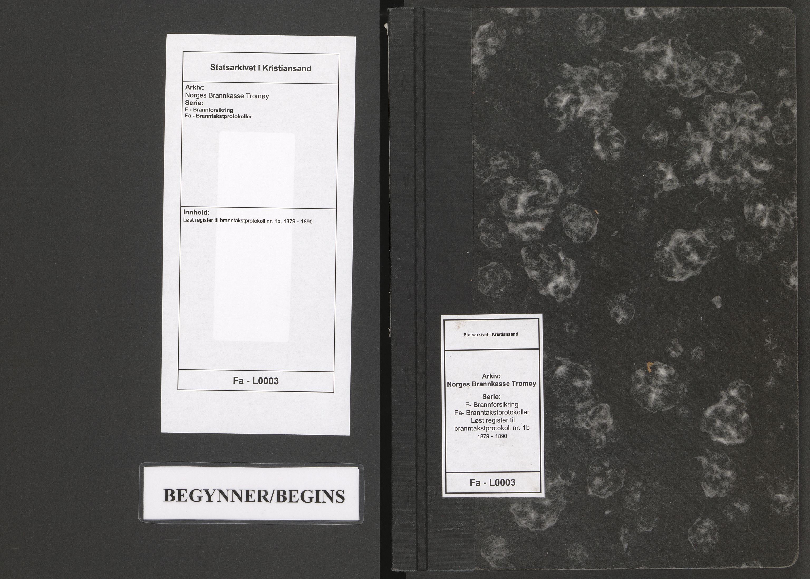 Norges Brannkasse Tromøy, AV/SAK-2241-0049/F/Fa/L0003: Løst register til branntakstprotokoll nr. 1b, 1879-1890