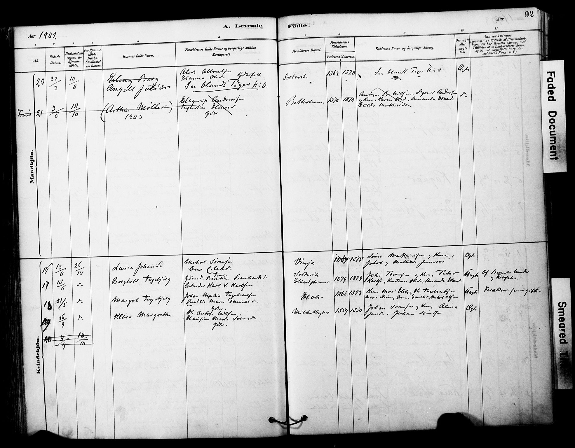 Tranøy sokneprestkontor, SATØ/S-1313/I/Ia/Iaa/L0011kirke: Parish register (official) no. 11, 1878-1904, p. 92