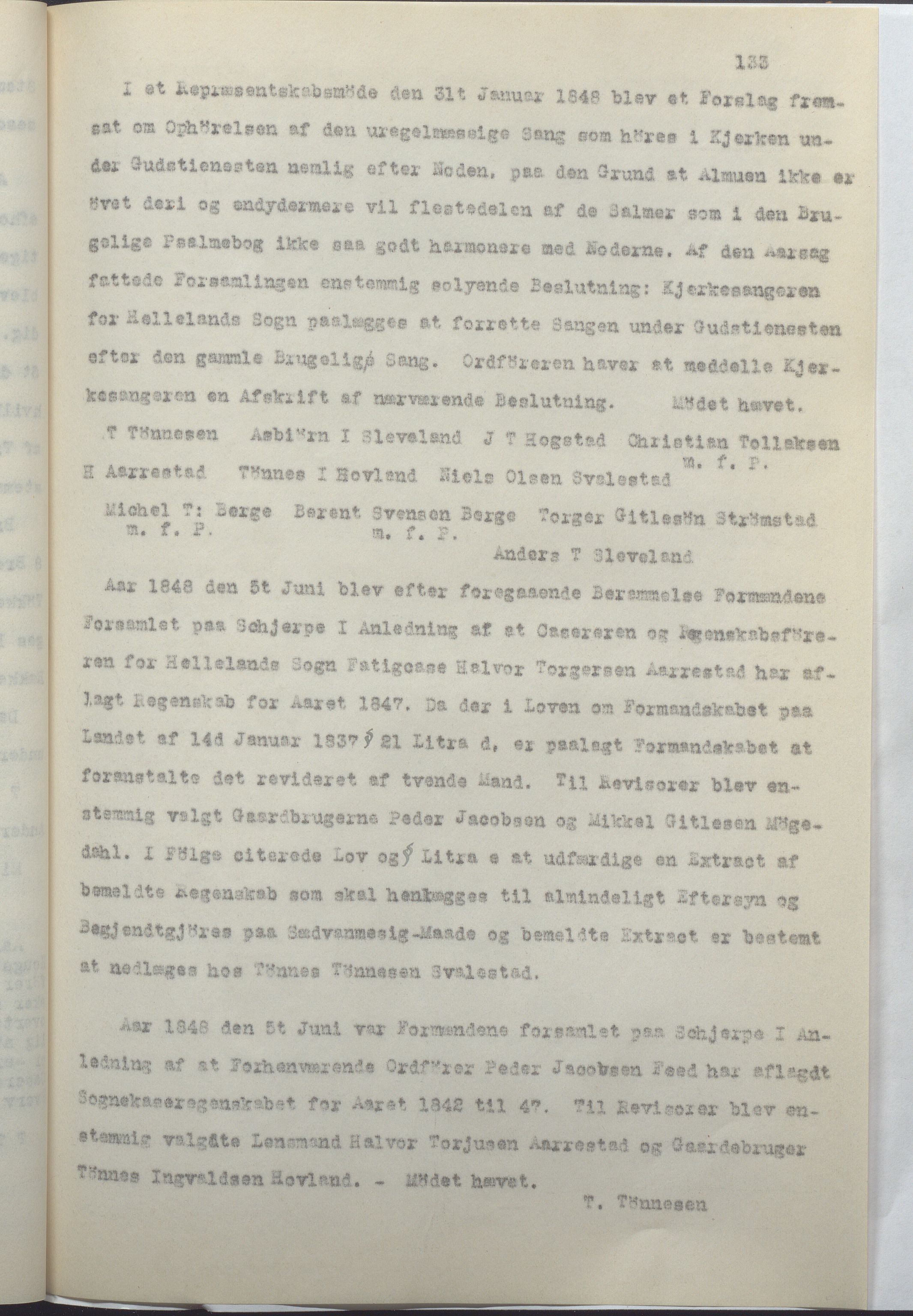 Helleland kommune - Formannskapet, IKAR/K-100479/A/Ab/L0001: Avskrift av møtebok, 1837-1866, p. 133