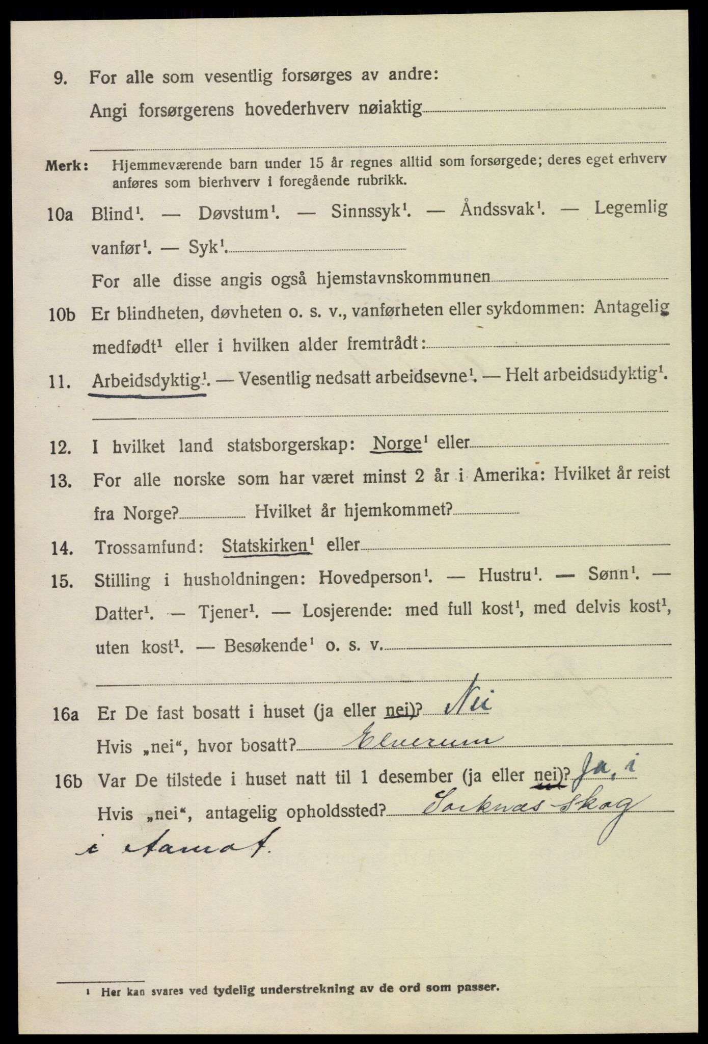 SAH, 1920 census for Åmot, 1920, p. 5058