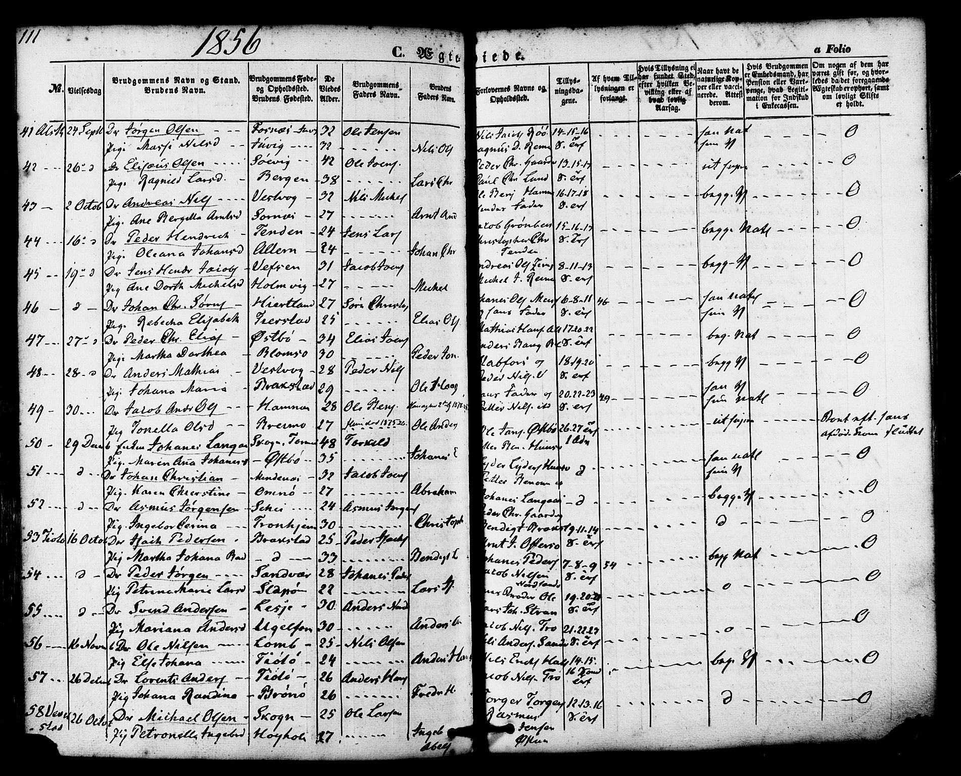 Ministerialprotokoller, klokkerbøker og fødselsregistre - Nordland, AV/SAT-A-1459/830/L0448: Parish register (official) no. 830A12, 1855-1878, p. 111