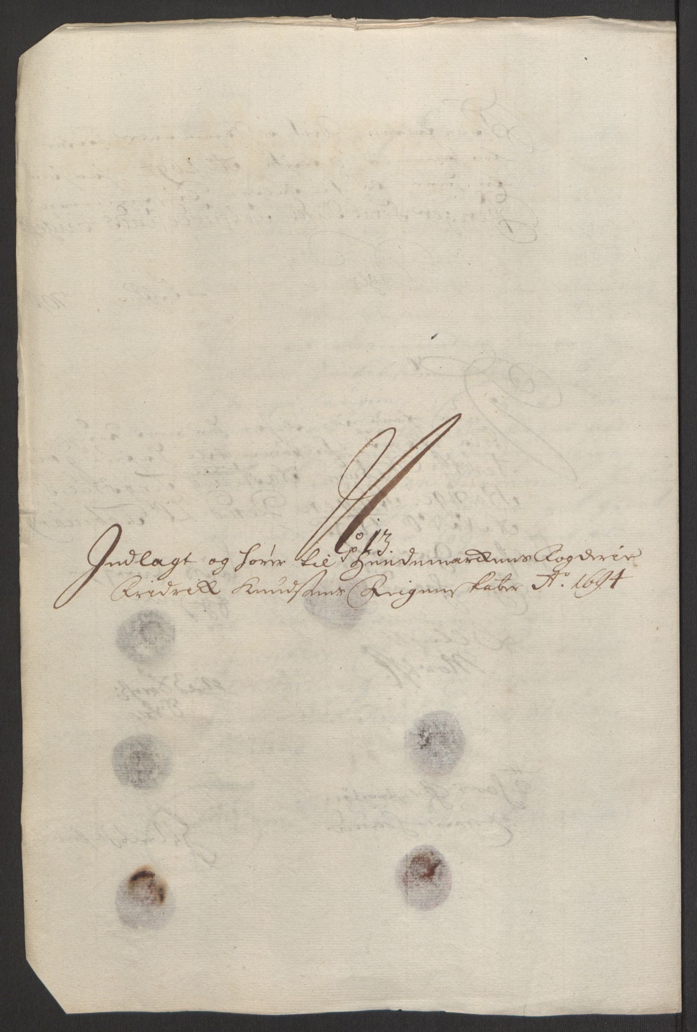 Rentekammeret inntil 1814, Reviderte regnskaper, Fogderegnskap, AV/RA-EA-4092/R16/L1035: Fogderegnskap Hedmark, 1694, p. 205