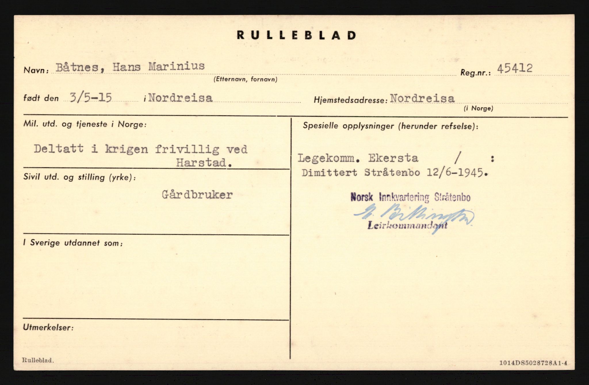 Forsvaret, Troms infanteriregiment nr. 16, AV/RA-RAFA-3146/P/Pa/L0020: Rulleblad for regimentets menige mannskaper, årsklasse 1936, 1936, p. 147