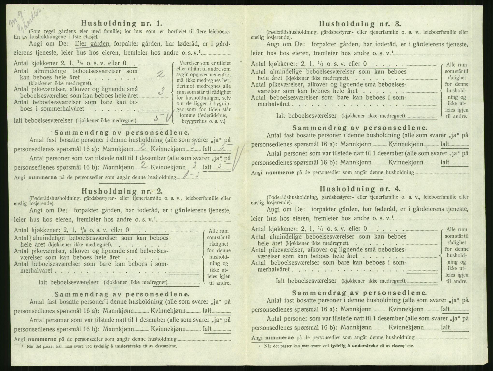 SAT, 1920 census for Ålvundeid, 1920, p. 107