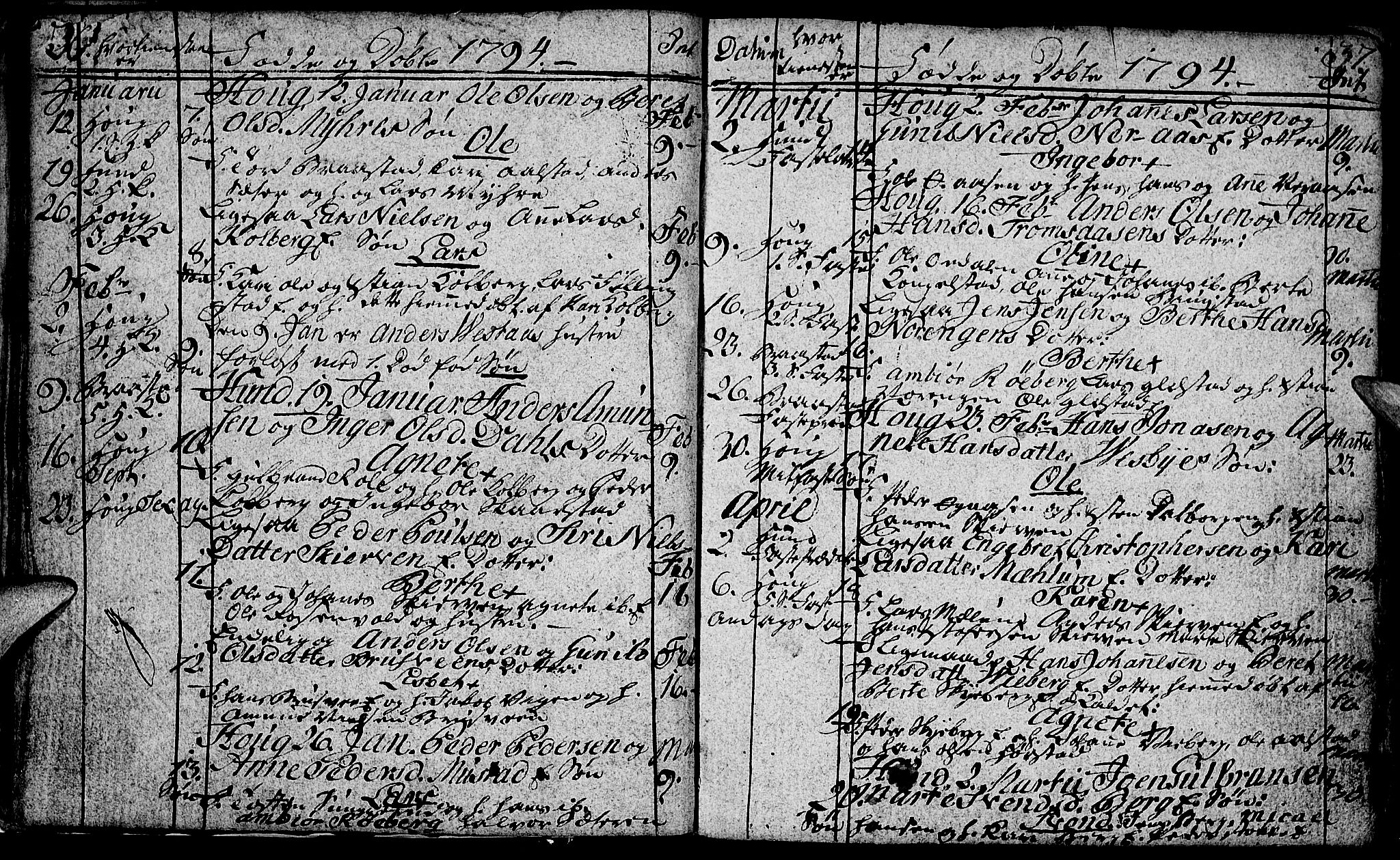Vardal prestekontor, SAH/PREST-100/H/Ha/Hab/L0002: Parish register (copy) no. 2, 1790-1803, p. 36-37