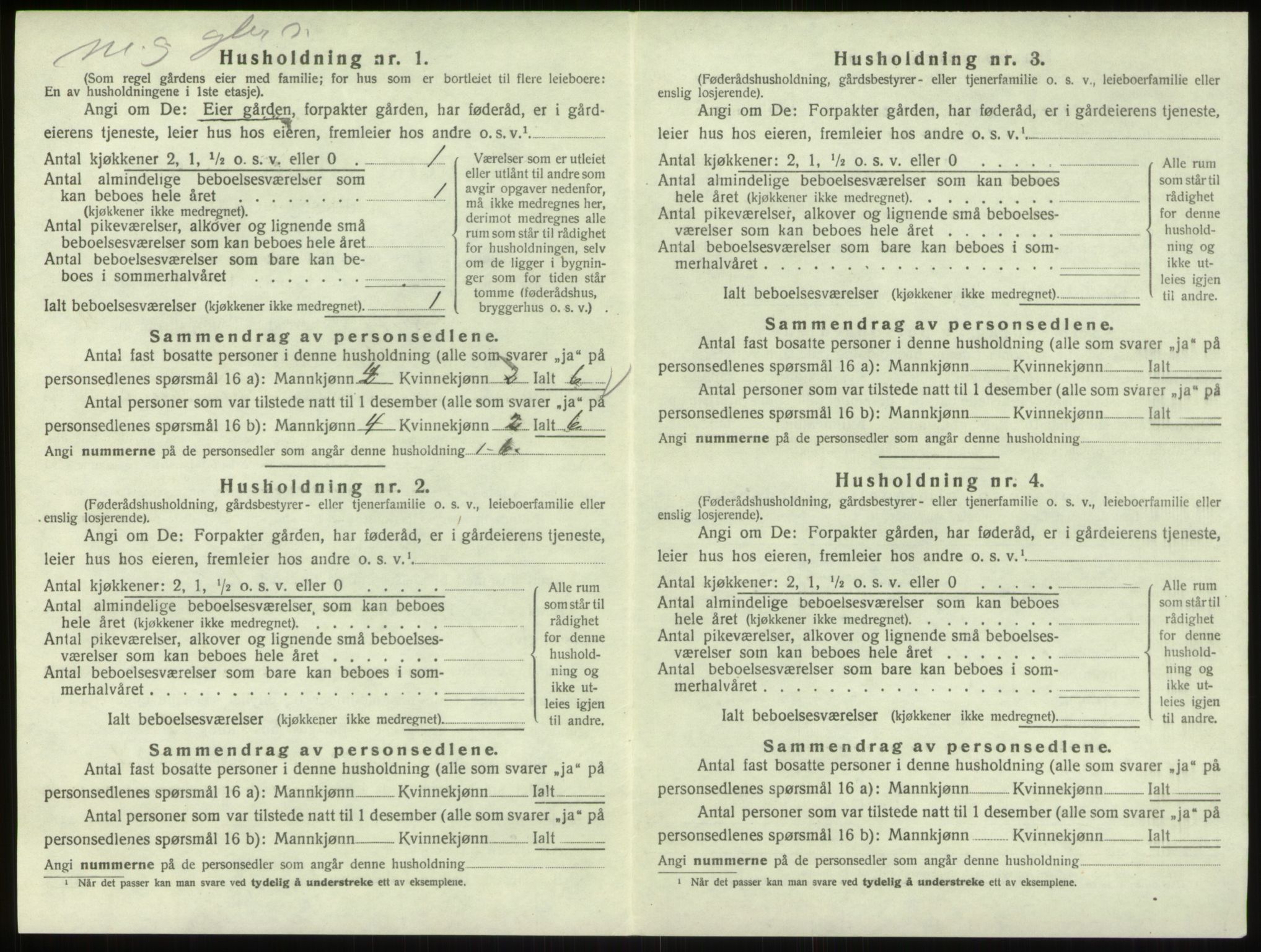 SAO, 1920 census for Berg, 1920, p. 1203