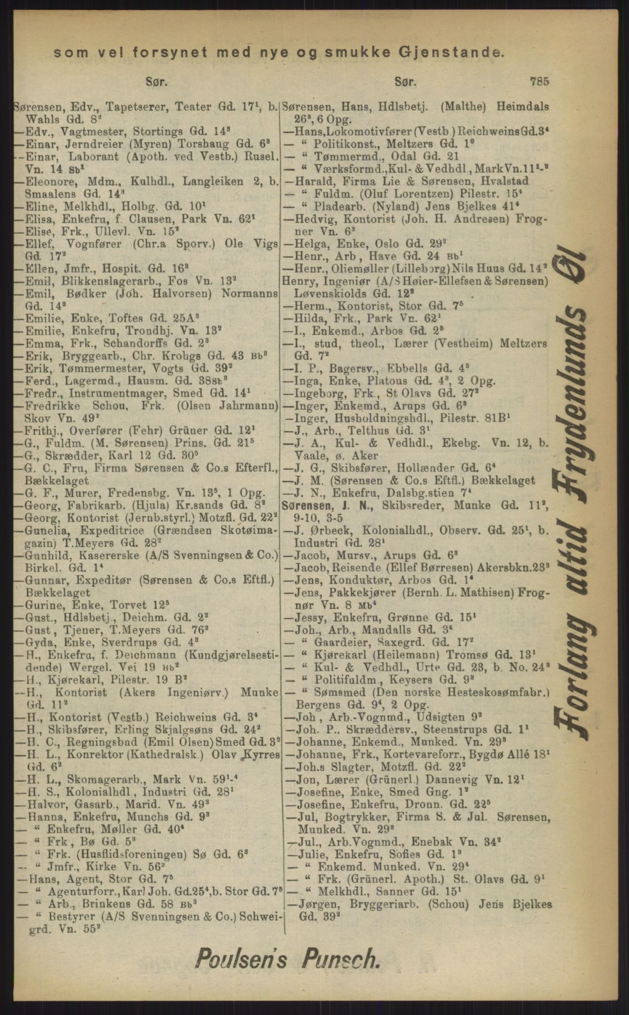 Kristiania/Oslo adressebok, PUBL/-, 1903, p. 785