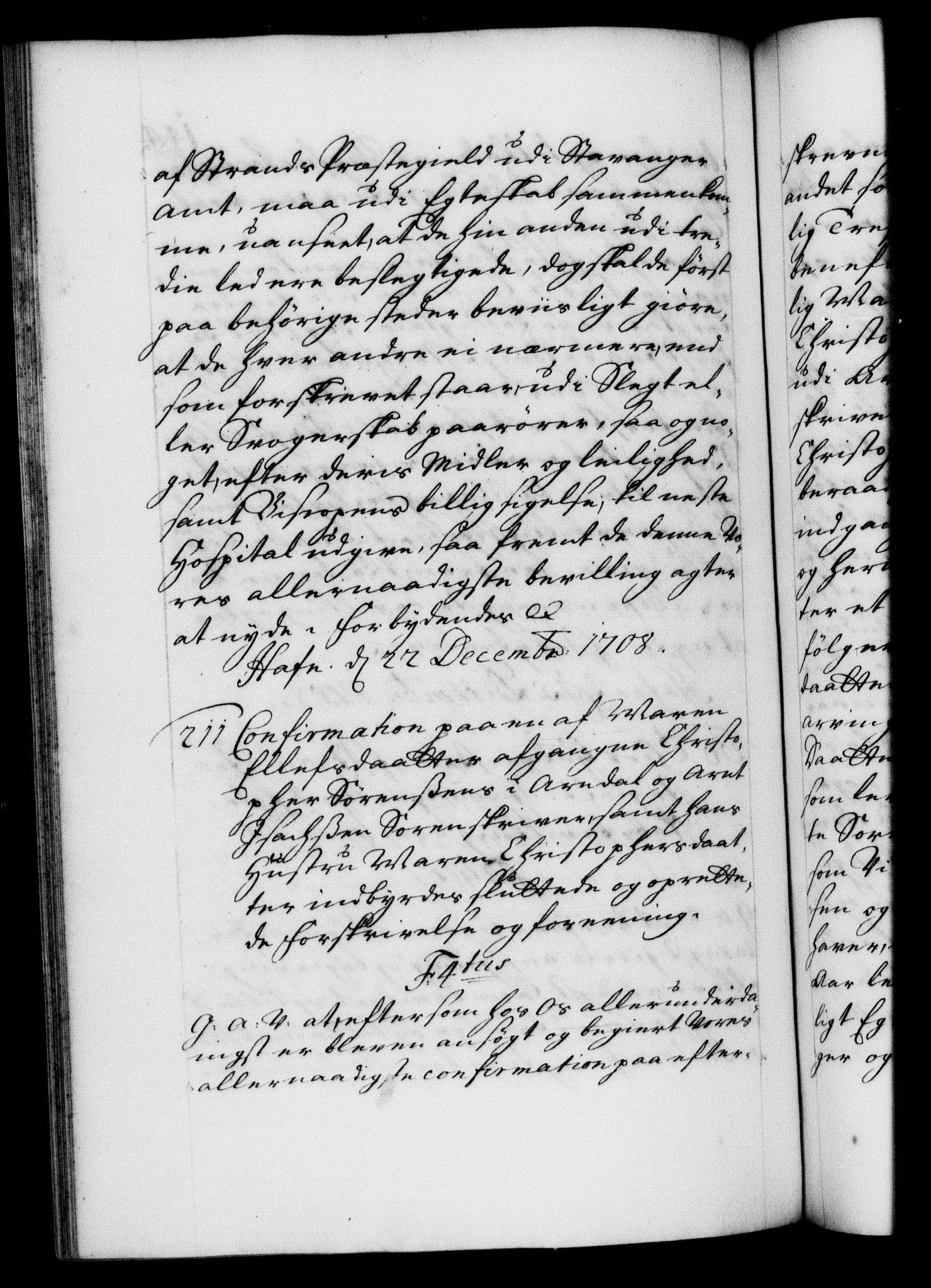 Danske Kanselli 1572-1799, AV/RA-EA-3023/F/Fc/Fca/Fcaa/L0020: Norske registre, 1708-1711, p. 144b