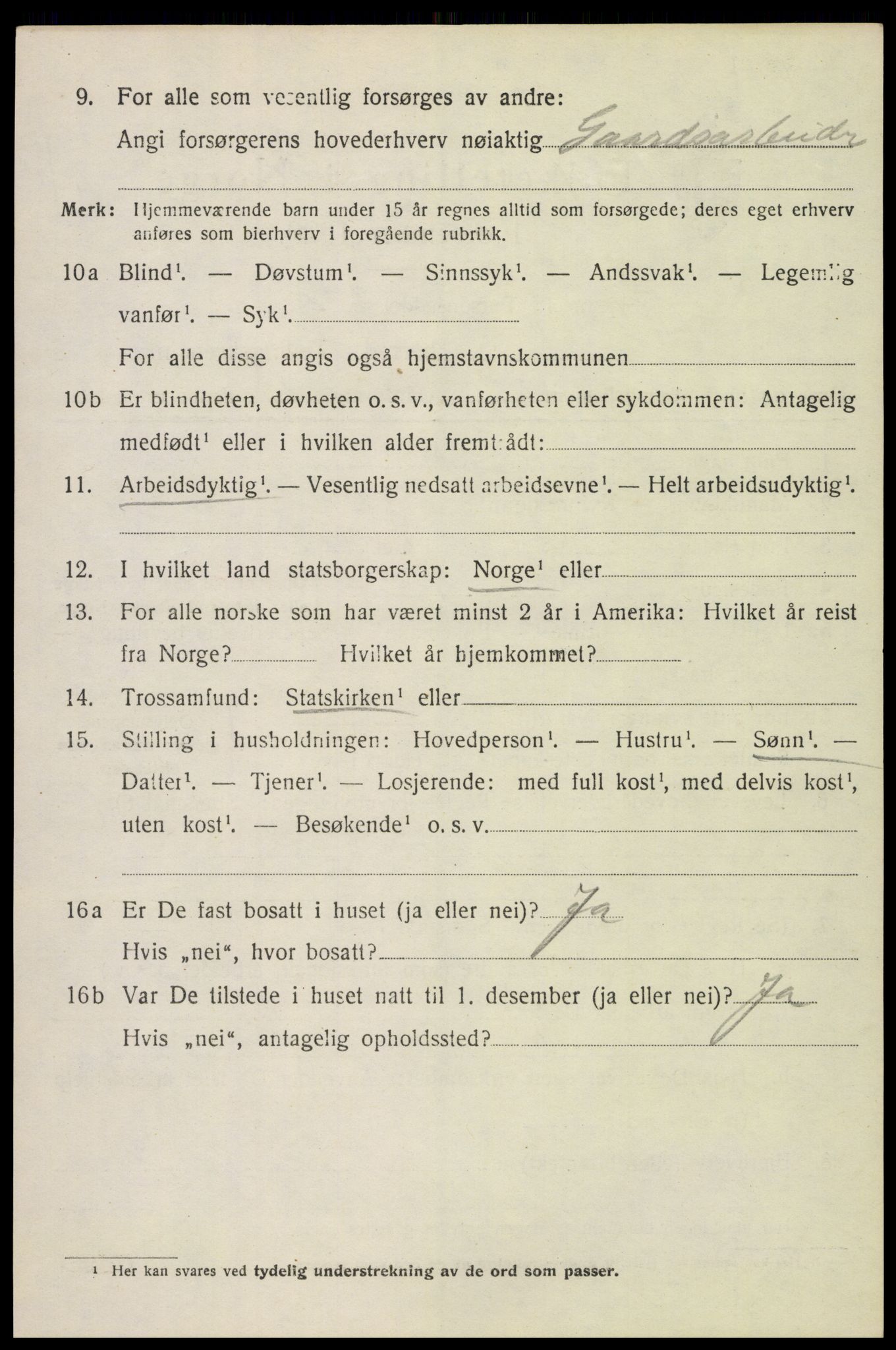 SAH, 1920 census for Furnes, 1920, p. 3408