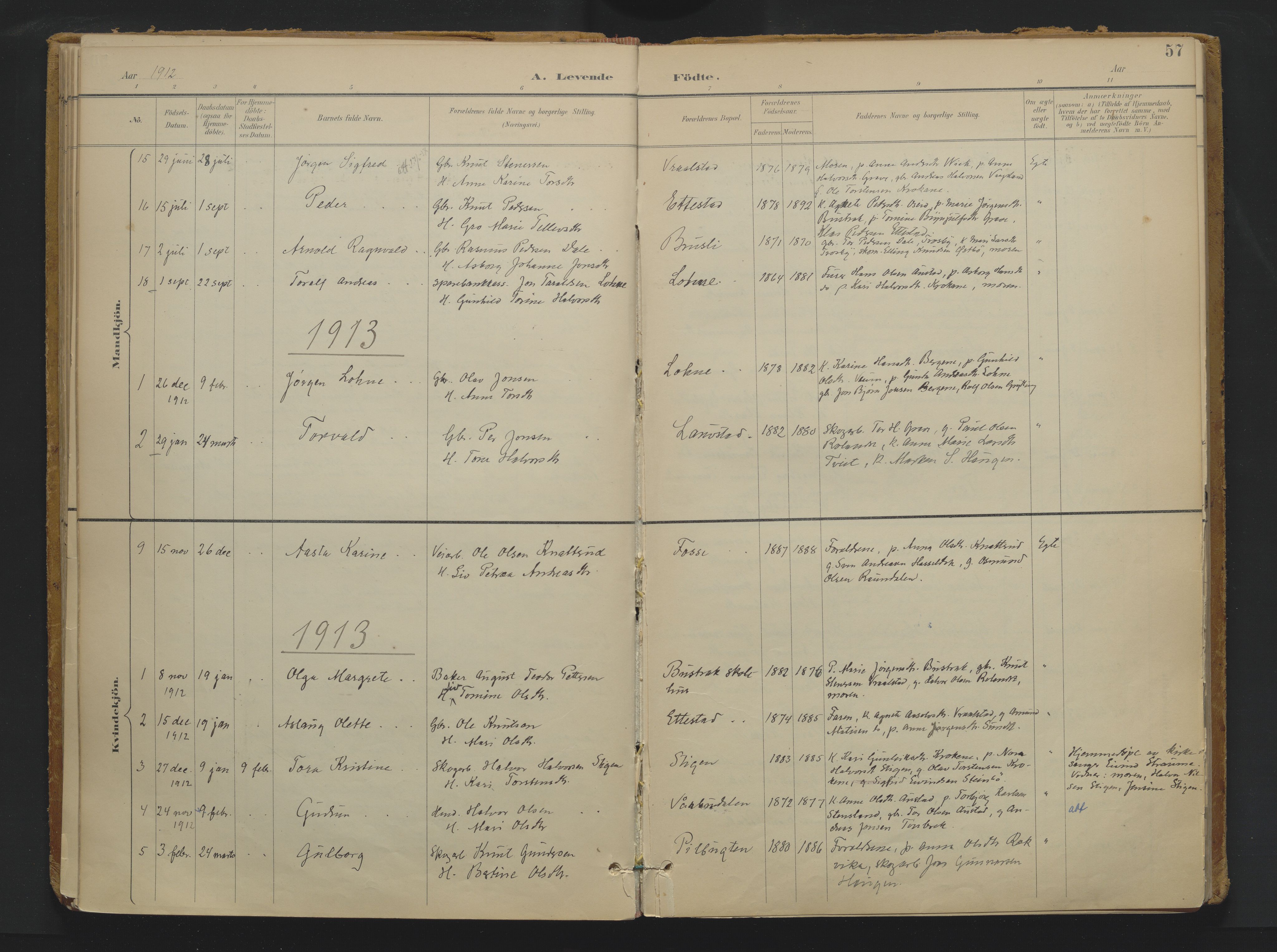 Drangedal kirkebøker, SAKO/A-258/F/Fa/L0013: Parish register (official) no. 13, 1895-1919, p. 57