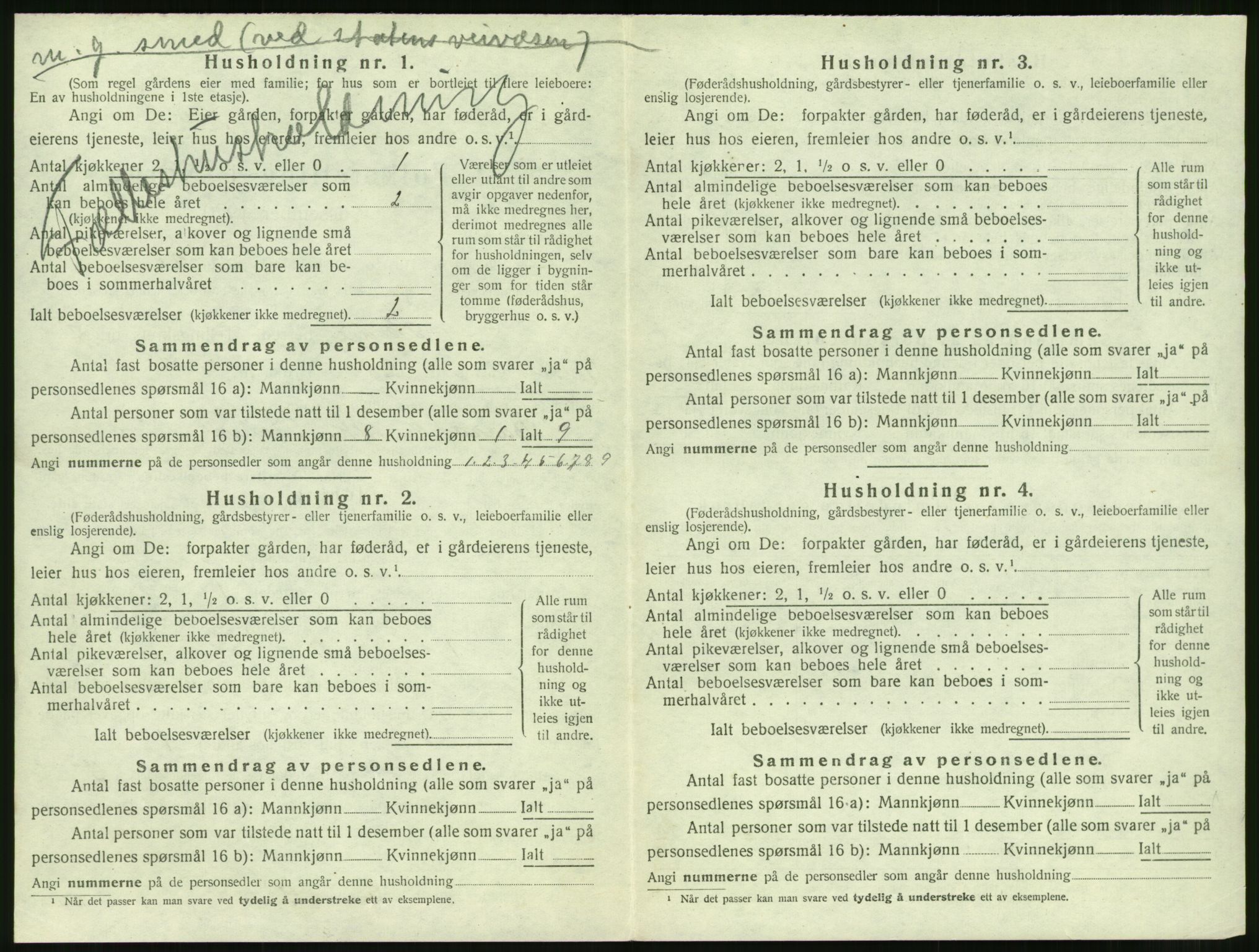 SAT, 1920 census for Skodje, 1920, p. 526