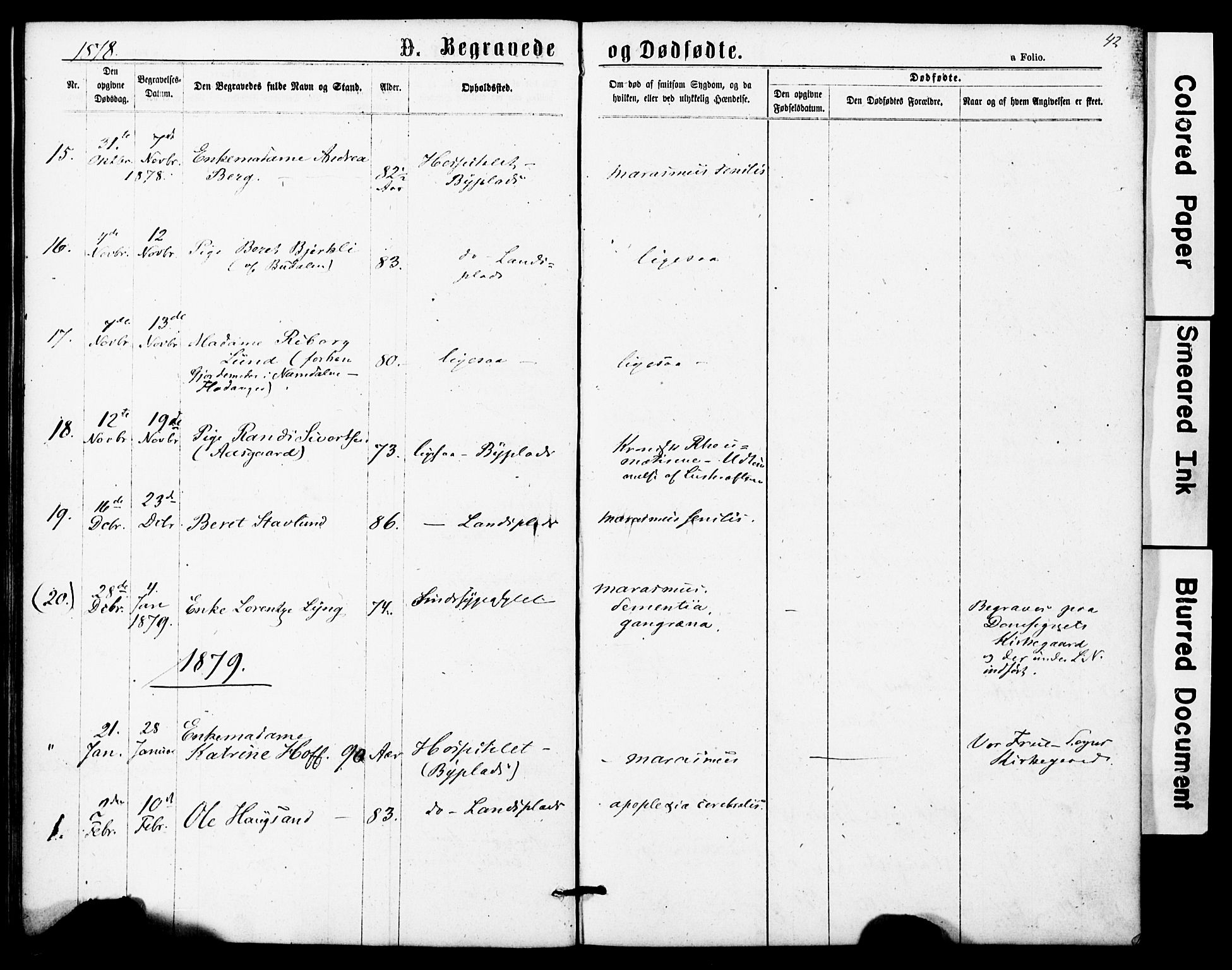 Ministerialprotokoller, klokkerbøker og fødselsregistre - Sør-Trøndelag, SAT/A-1456/623/L0469: Parish register (official) no. 623A03, 1868-1883, p. 42