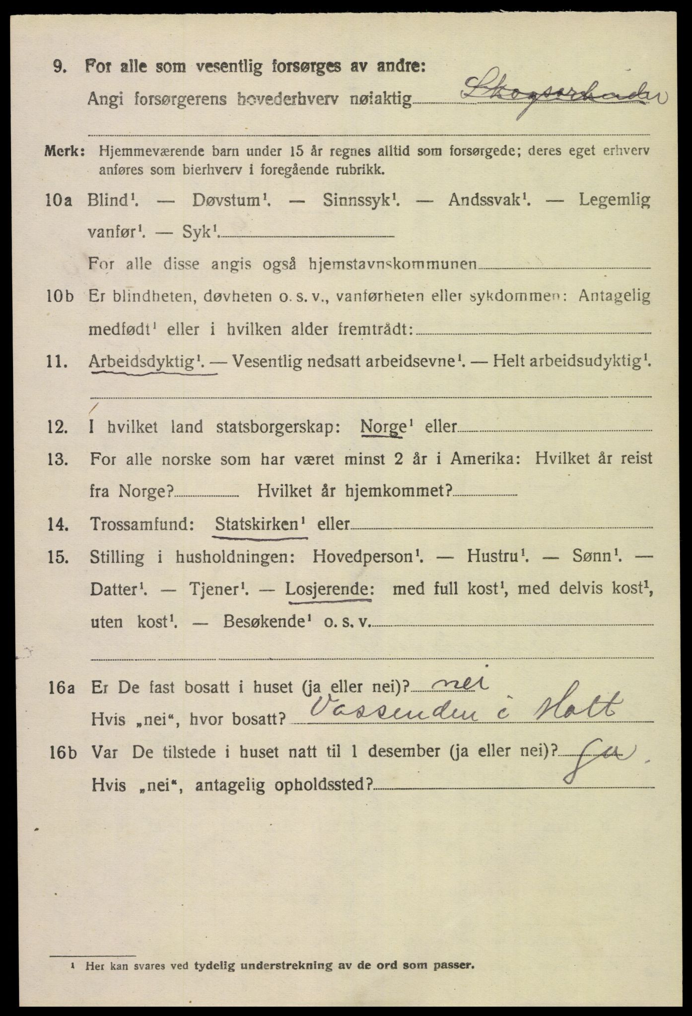 SAK, 1920 census for Froland, 1920, p. 5518