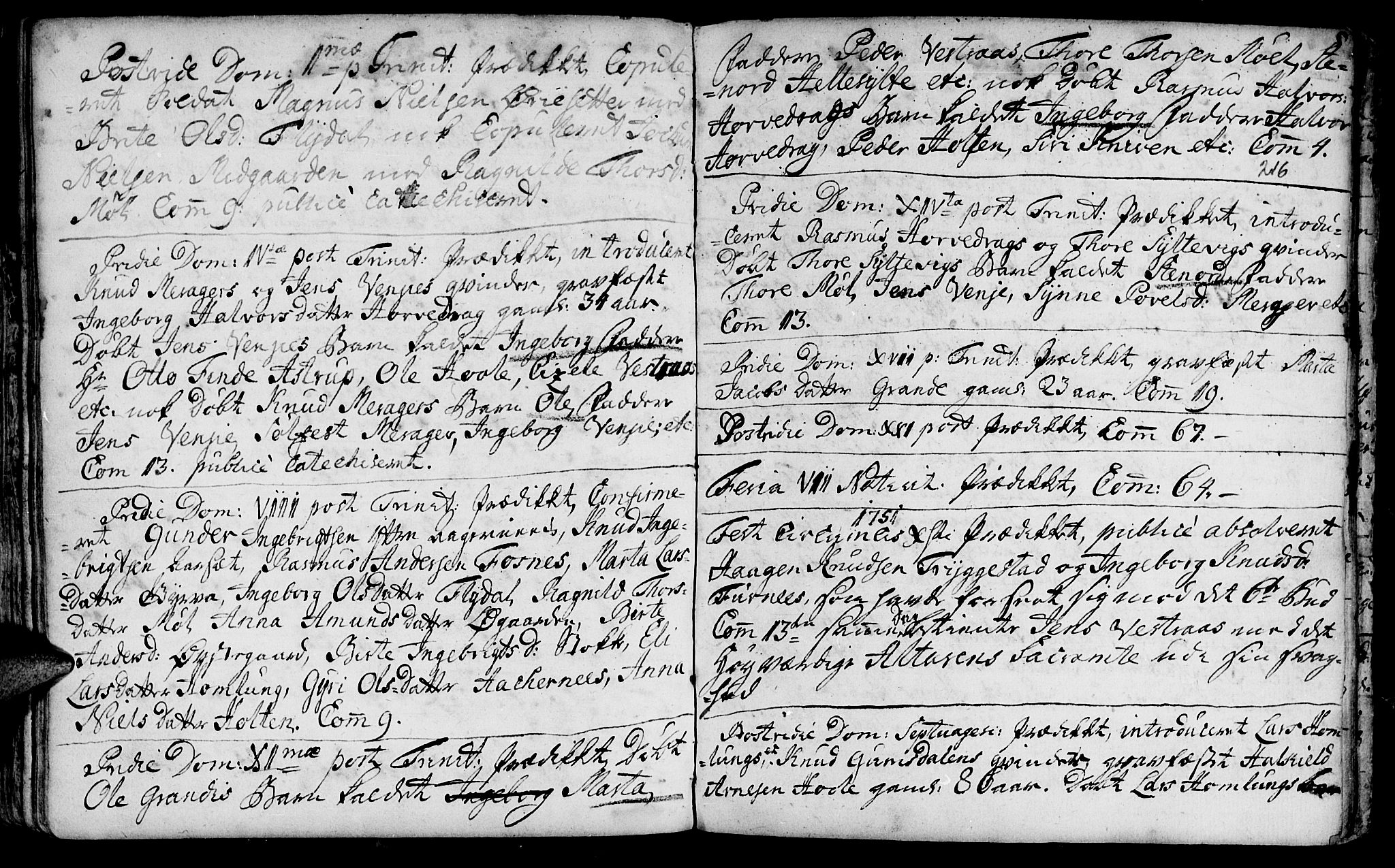Ministerialprotokoller, klokkerbøker og fødselsregistre - Møre og Romsdal, SAT/A-1454/519/L0242: Parish register (official) no. 519A01 /3, 1736-1761, p. 216