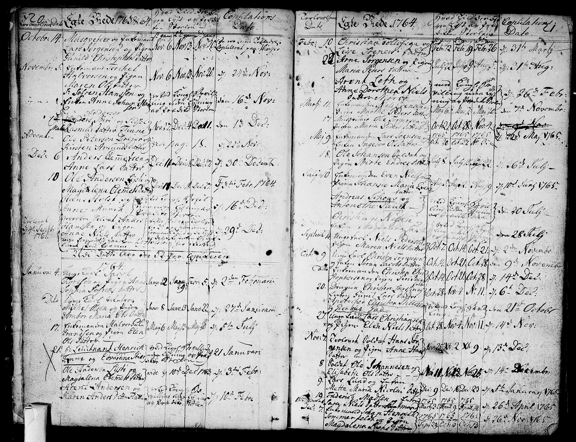 Bragernes kirkebøker, SAKO/A-6/F/Fa/L0005: Parish register (official) no. I 5, 1759-1781, p. 20-21