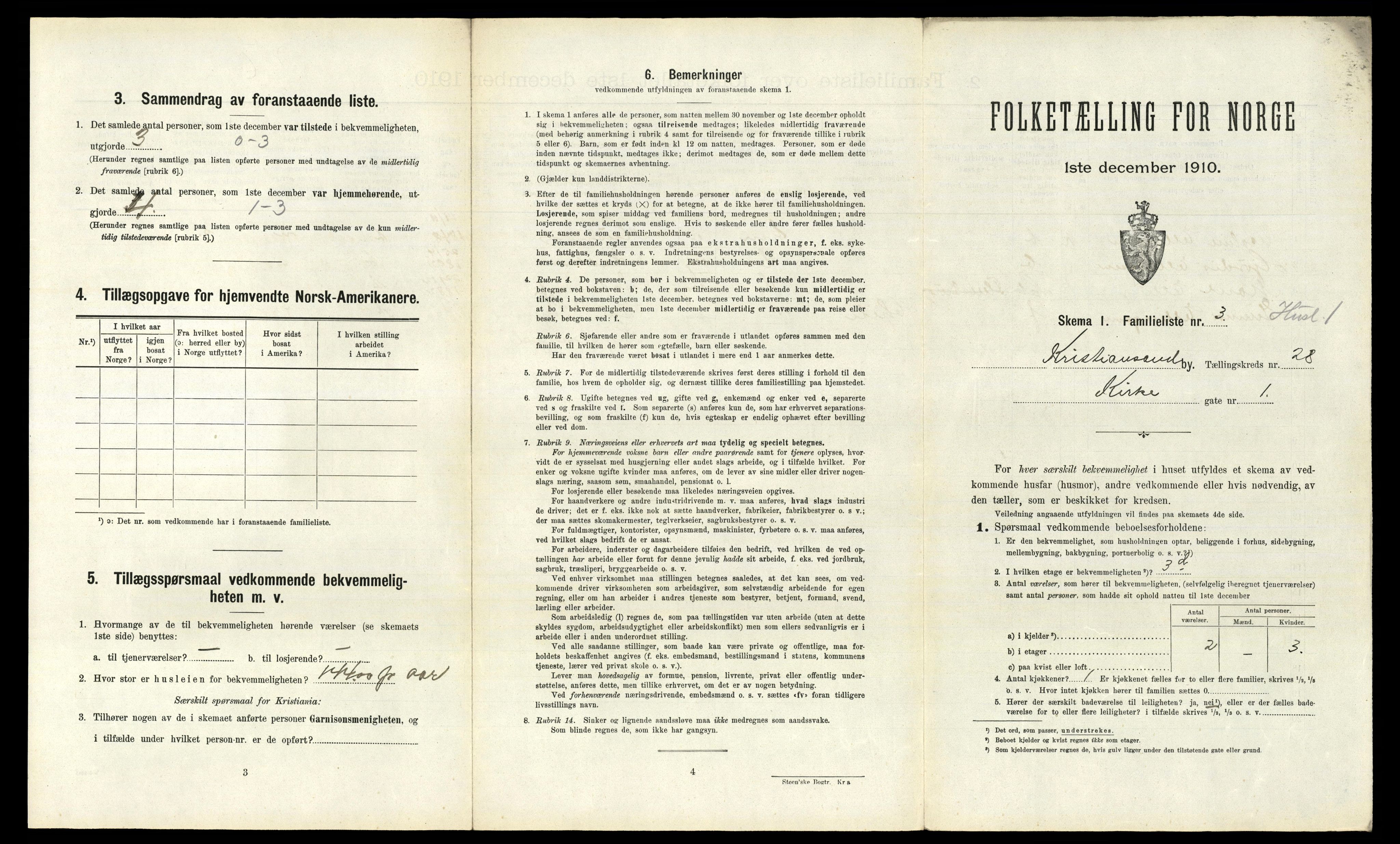 RA, 1910 census for Kristiansand, 1910, p. 7298