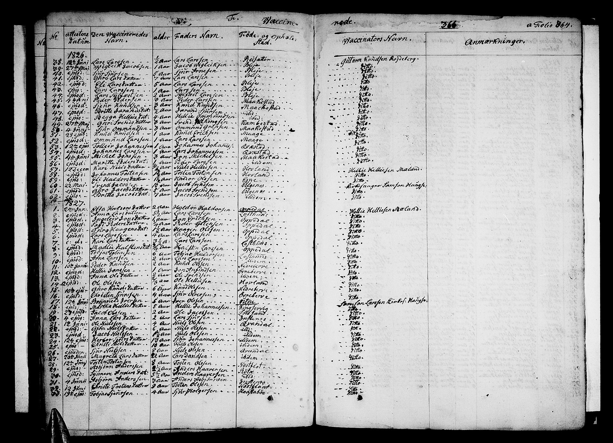 Ullensvang sokneprestembete, SAB/A-78701/H/Haa: Parish register (official) no. A 10, 1825-1853, p. 366