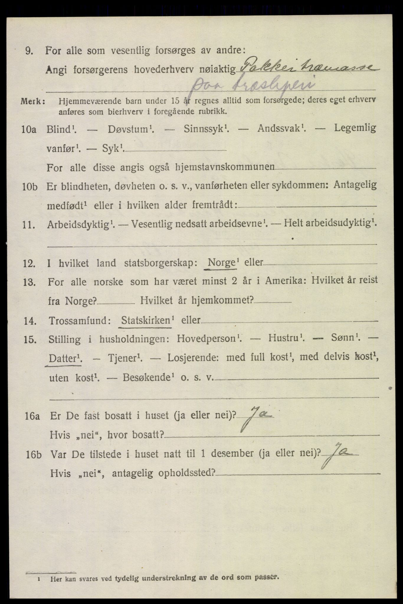 SAK, 1920 census for Vestre Moland, 1920, p. 5206