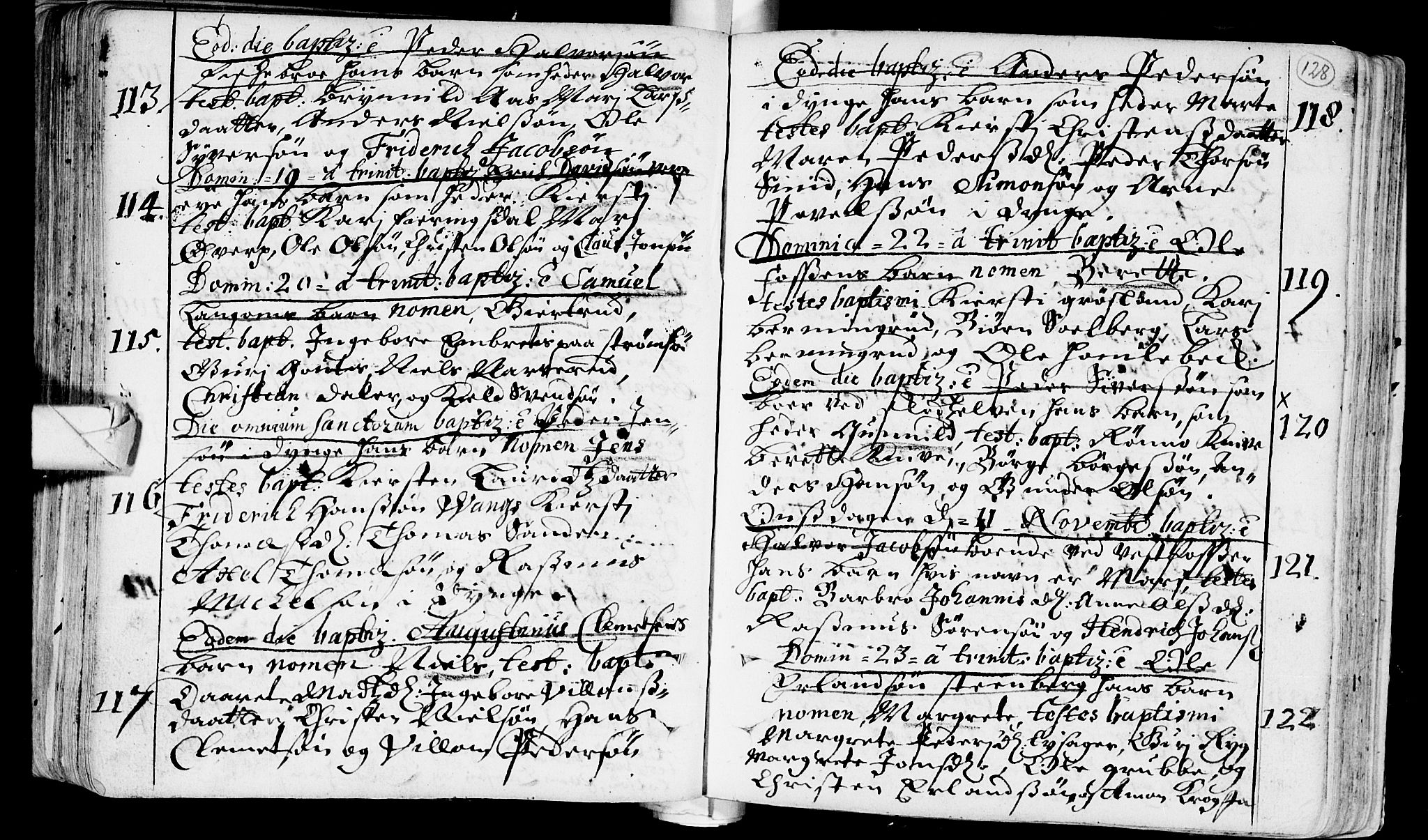 Eiker kirkebøker, AV/SAKO-A-4/F/Fa/L0002: Parish register (official) no. I 2, 1705-1724, p. 128