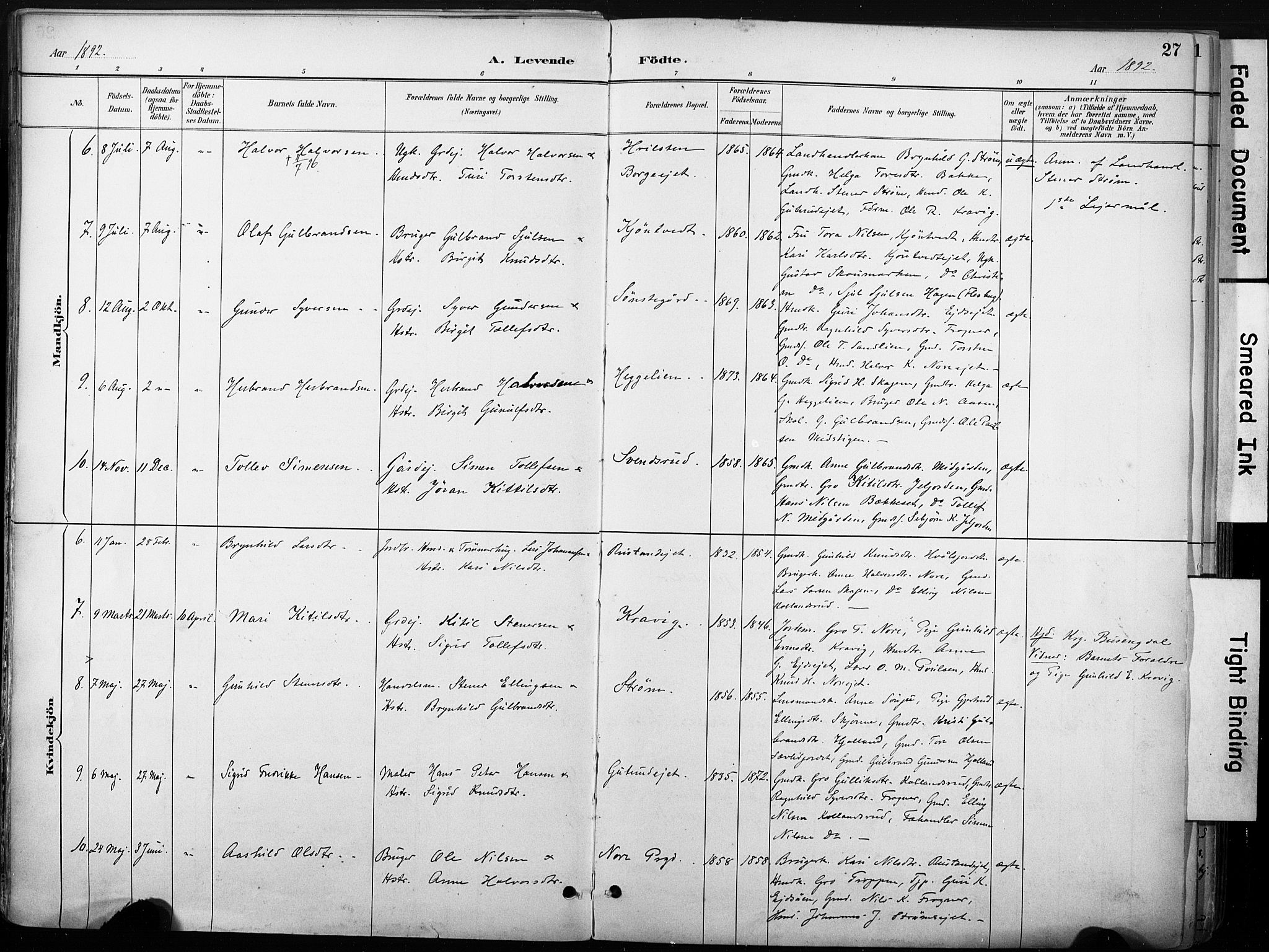 Nore kirkebøker, SAKO/A-238/F/Fb/L0002: Parish register (official) no. II 2, 1886-1906, p. 27