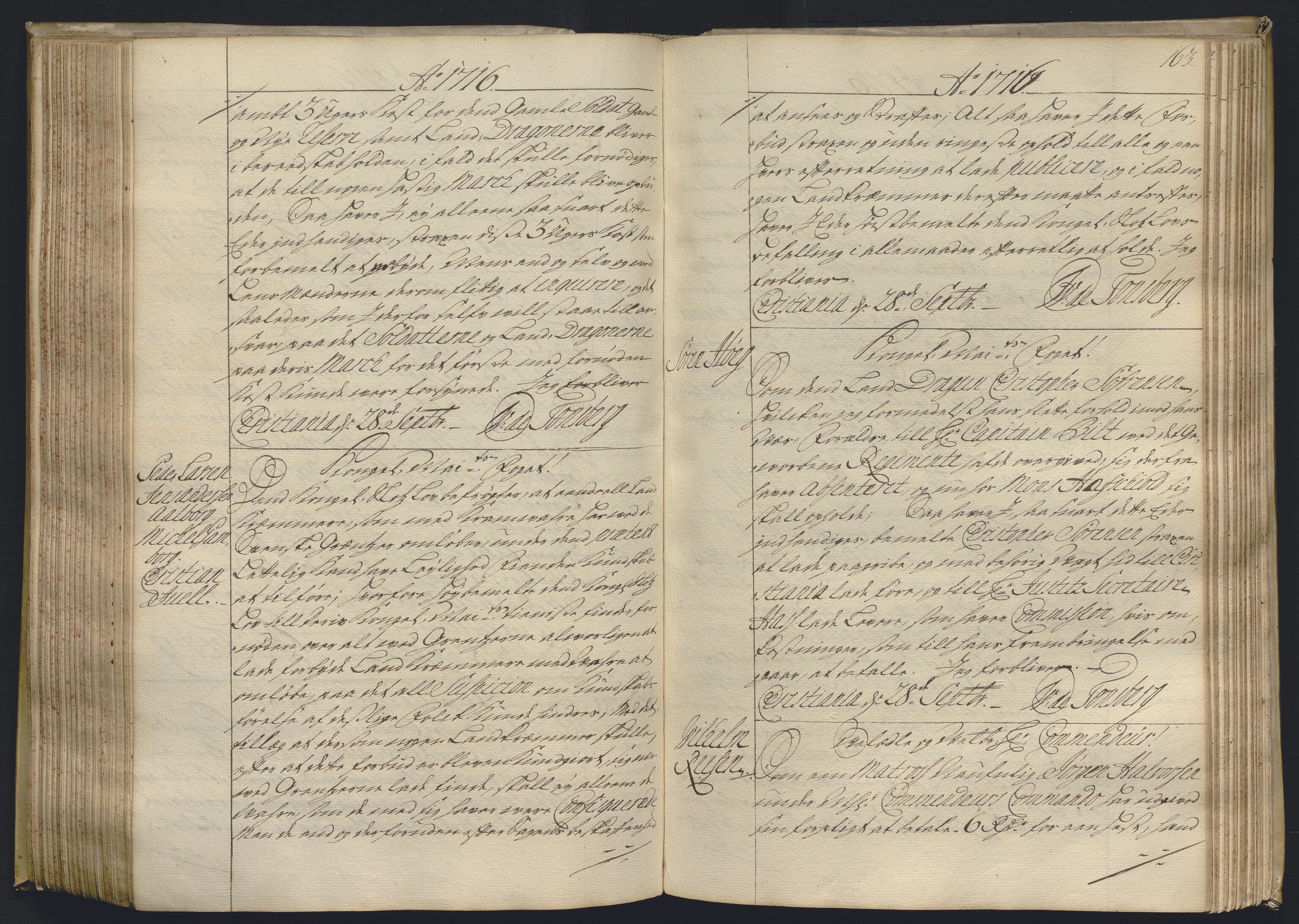 Kristiania stiftamt, AV/SAO-A-10386/B/Ba/L0004: Kopibok, 1715-1717, p. 162b-163a