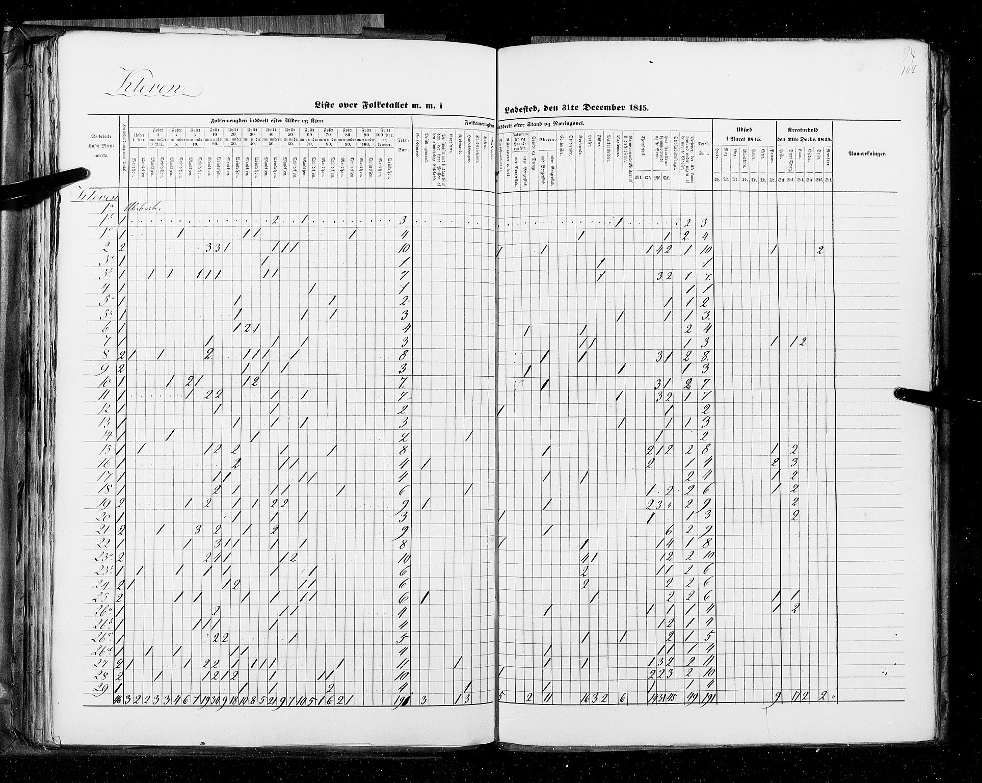 RA, Census 1845, vol. 11: Cities, 1845, p. 102