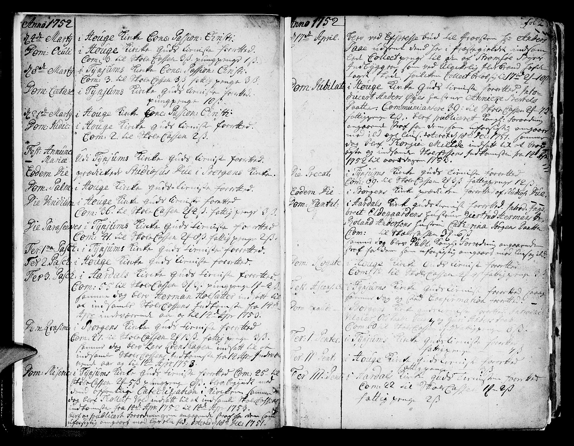 Lærdal sokneprestembete, SAB/A-81201: Parish register (official) no. A 2, 1752-1782, p. 2