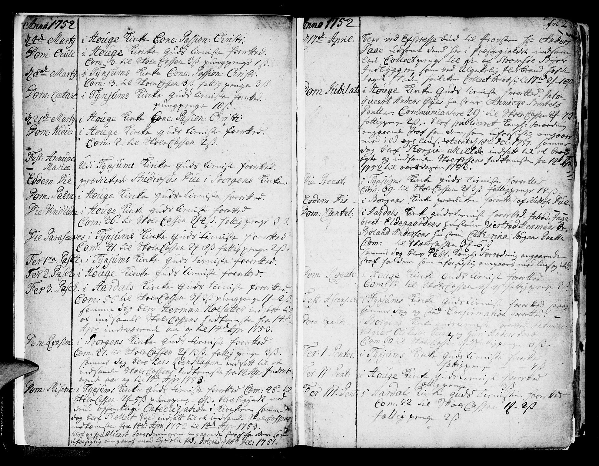 Lærdal sokneprestembete, AV/SAB-A-81201: Parish register (official) no. A 2, 1752-1782, p. 2