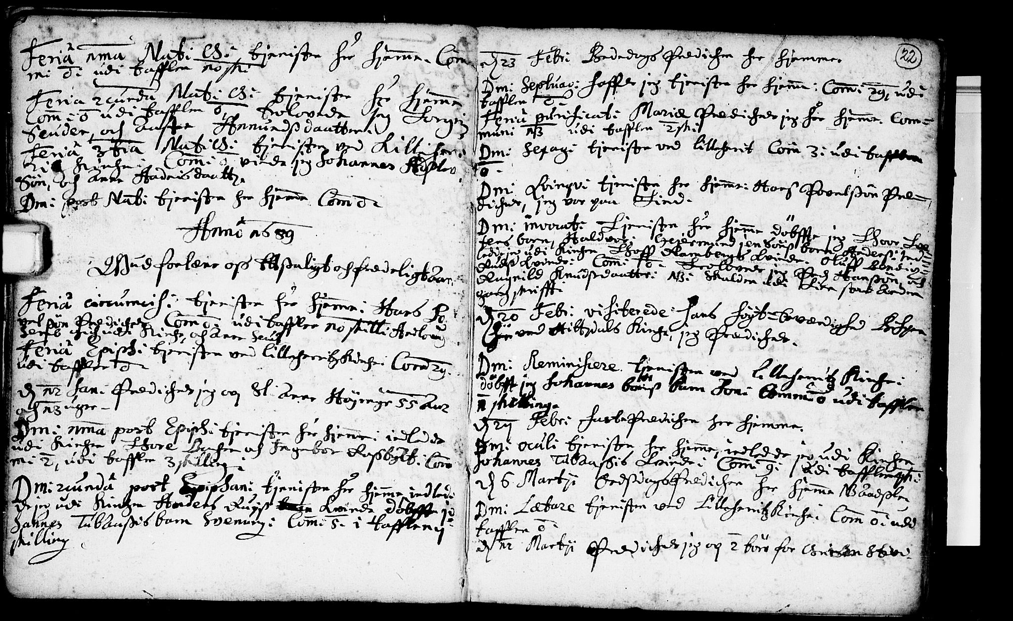 Heddal kirkebøker, SAKO/A-268/F/Fa/L0001: Parish register (official) no. I 1, 1648-1699, p. 22