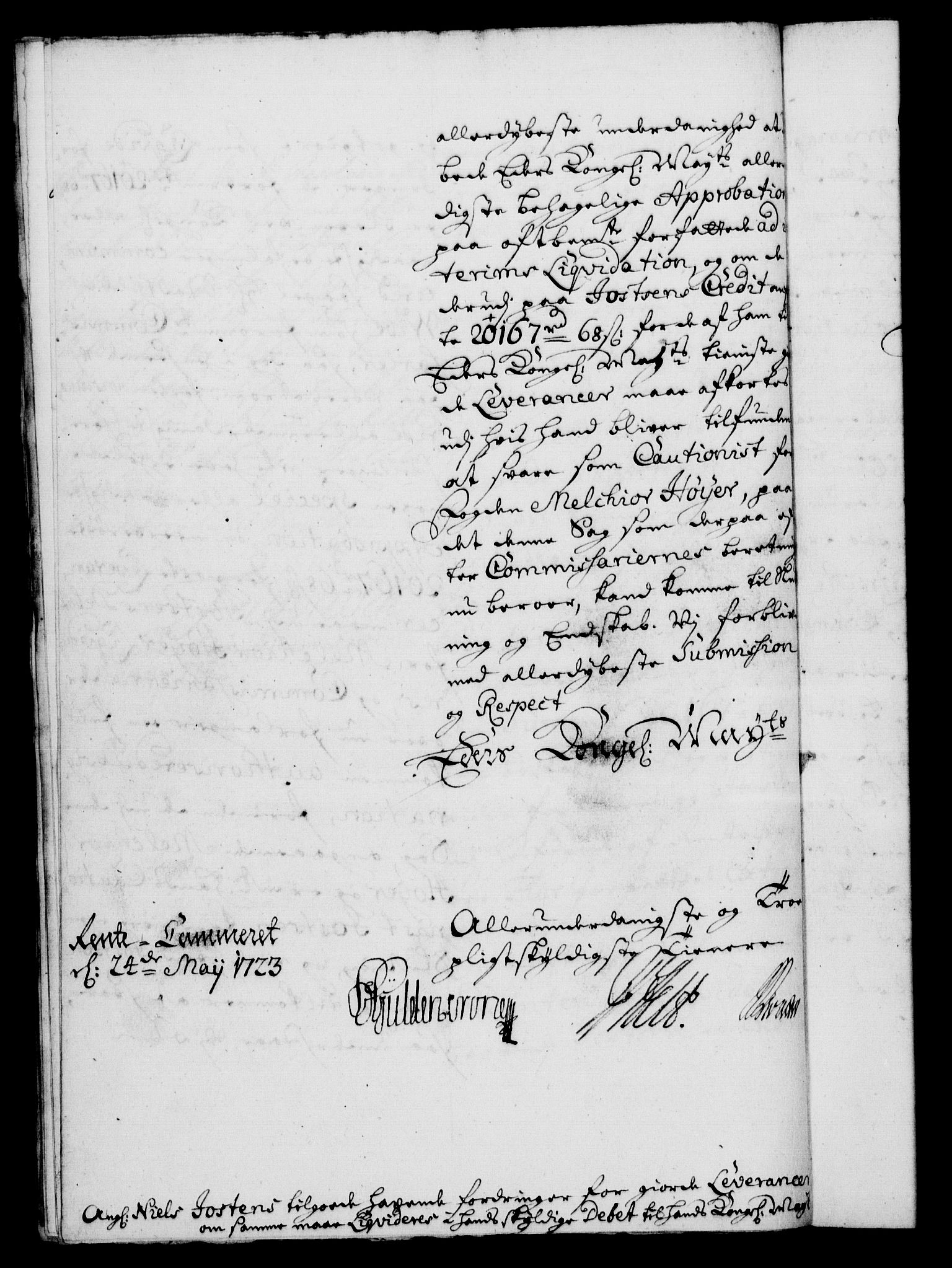 Rentekammeret, Kammerkanselliet, RA/EA-3111/G/Gf/Gfa/L0006: Norsk relasjons- og resolusjonsprotokoll (merket RK 52.6), 1723, p. 638