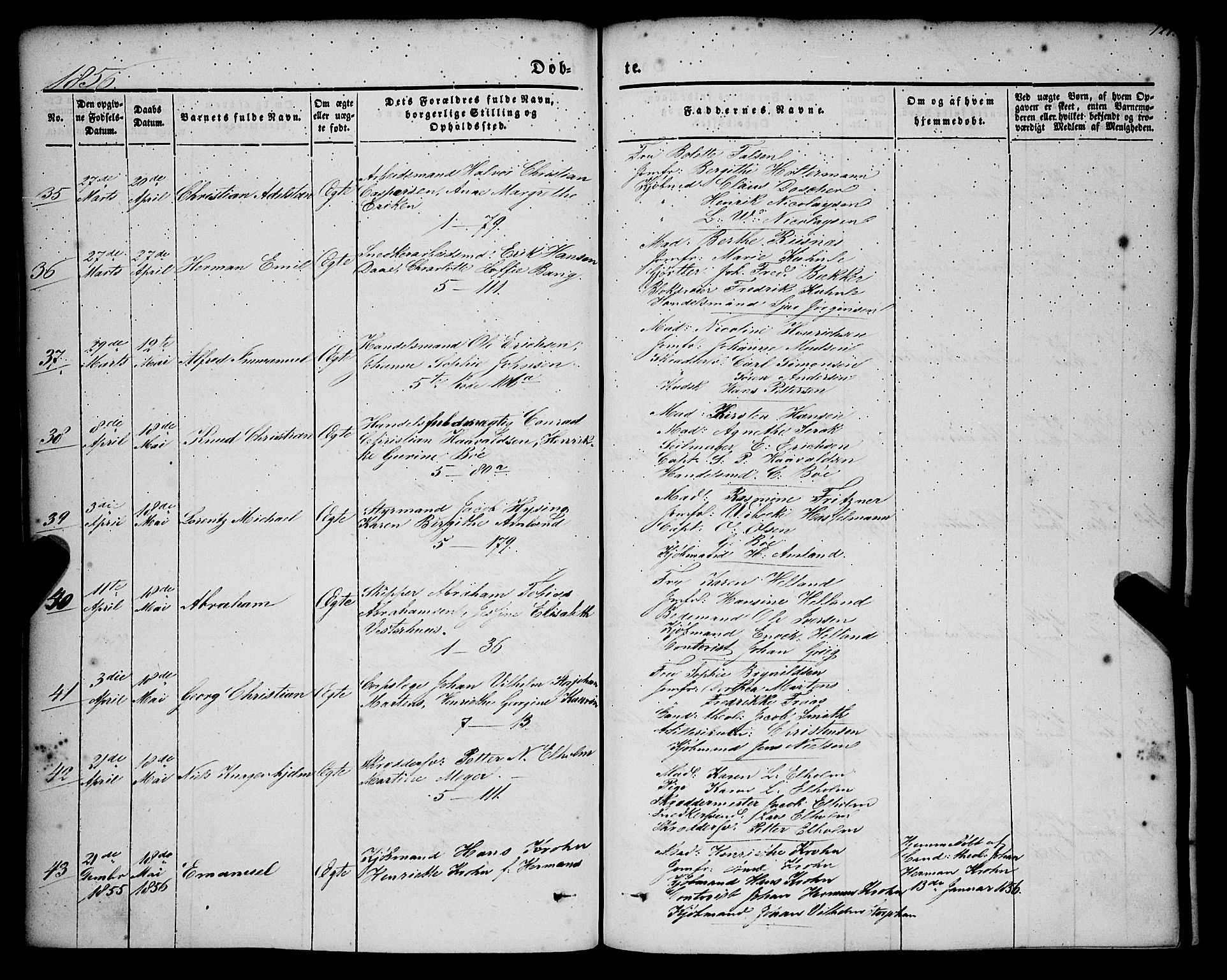 Nykirken Sokneprestembete, AV/SAB-A-77101/H/Haa/L0014: Parish register (official) no. B 1, 1844-1858, p. 121