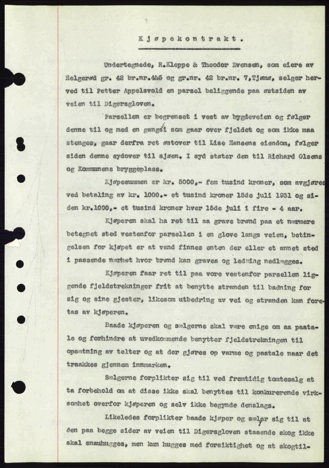 Tønsberg sorenskriveri, AV/SAKO-A-130/G/Ga/Gaa/L0010: Mortgage book no. A10, 1941-1941, Diary no: : 596/1941