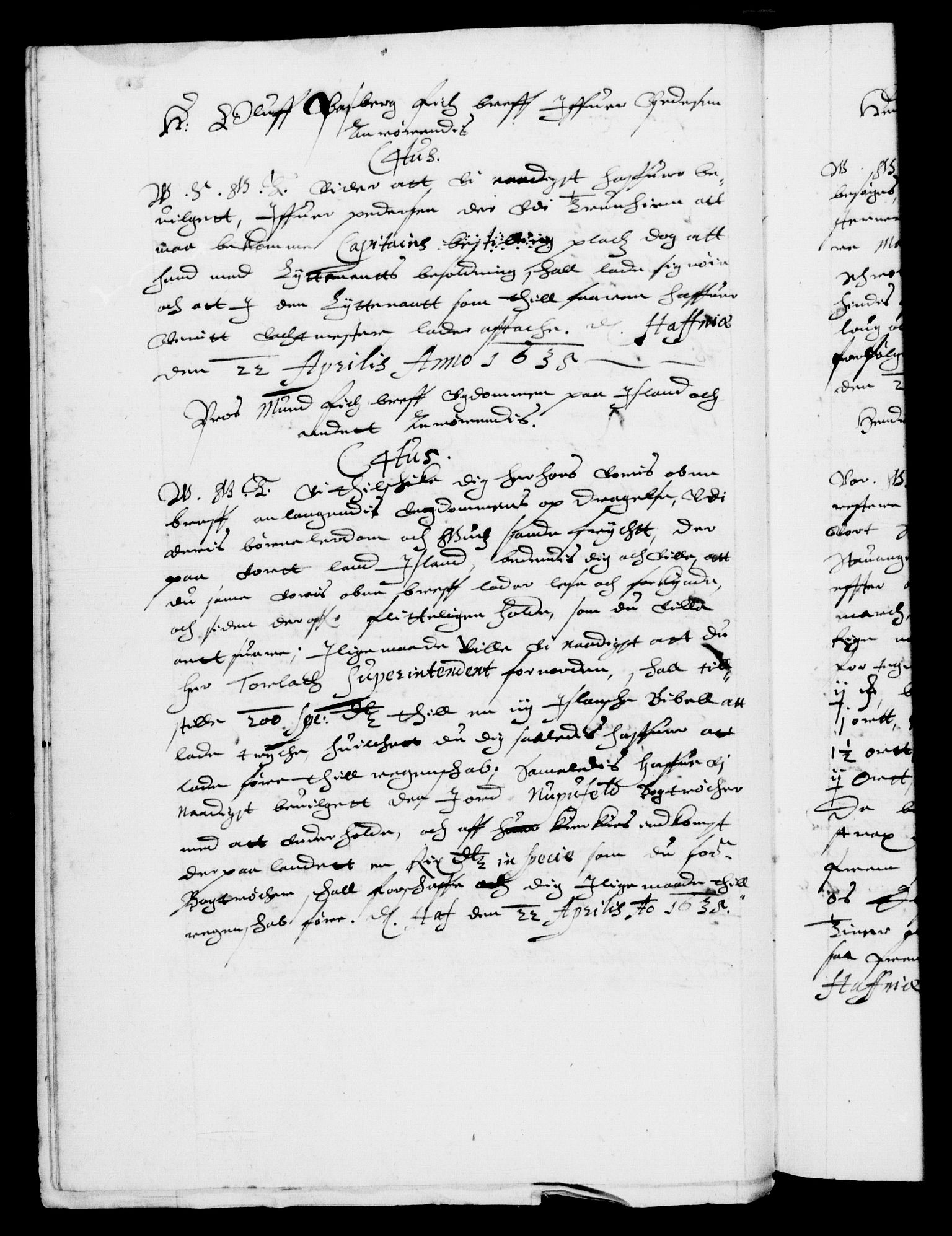 Danske Kanselli 1572-1799, AV/RA-EA-3023/F/Fc/Fca/Fcab/L0006: Norske tegnelser (mikrofilm), 1634-1639, p. 59b